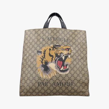 GG Supreme Tiger Brown PVC coated canvas 450950 C021957179GGスプリーム タイガー ブラウン PVCコーティングキャンバス 450950 C021957179