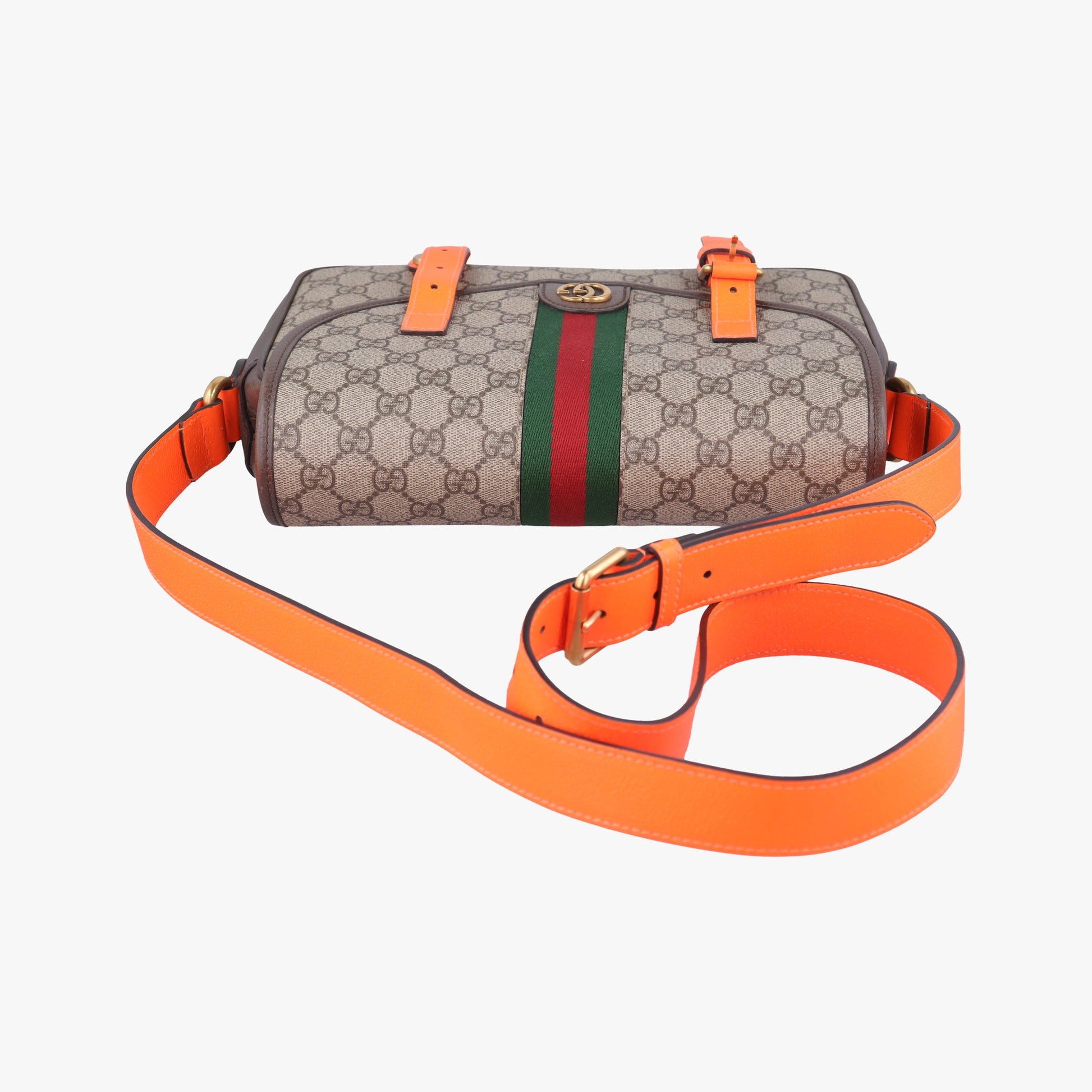 Ophidia Ebony × Neon Orange GG Supreme × Leather 792376 H042768768オフィディア エボニー × オレンジ GGスプリーム × レザー 792376 H042768768