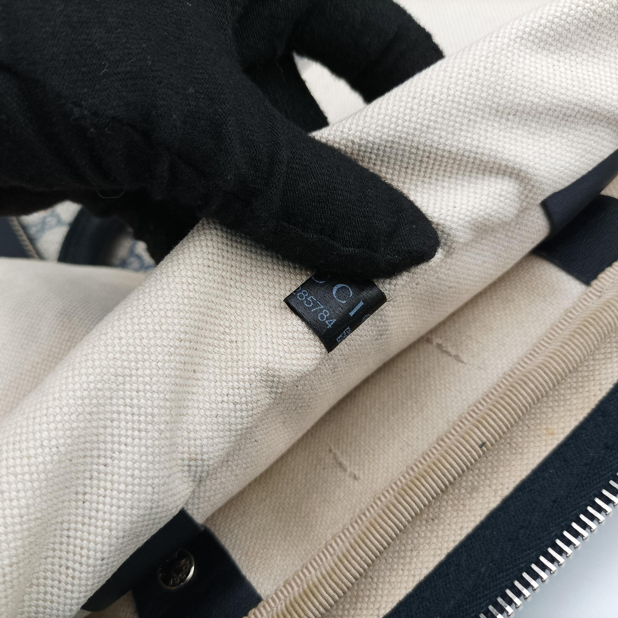 Diamante Beige×Black PVC coated canvas 208463 B011285784ディアマンテ ベージュ×ネイビー PVCコーティングキャンバス 208463 B011285784