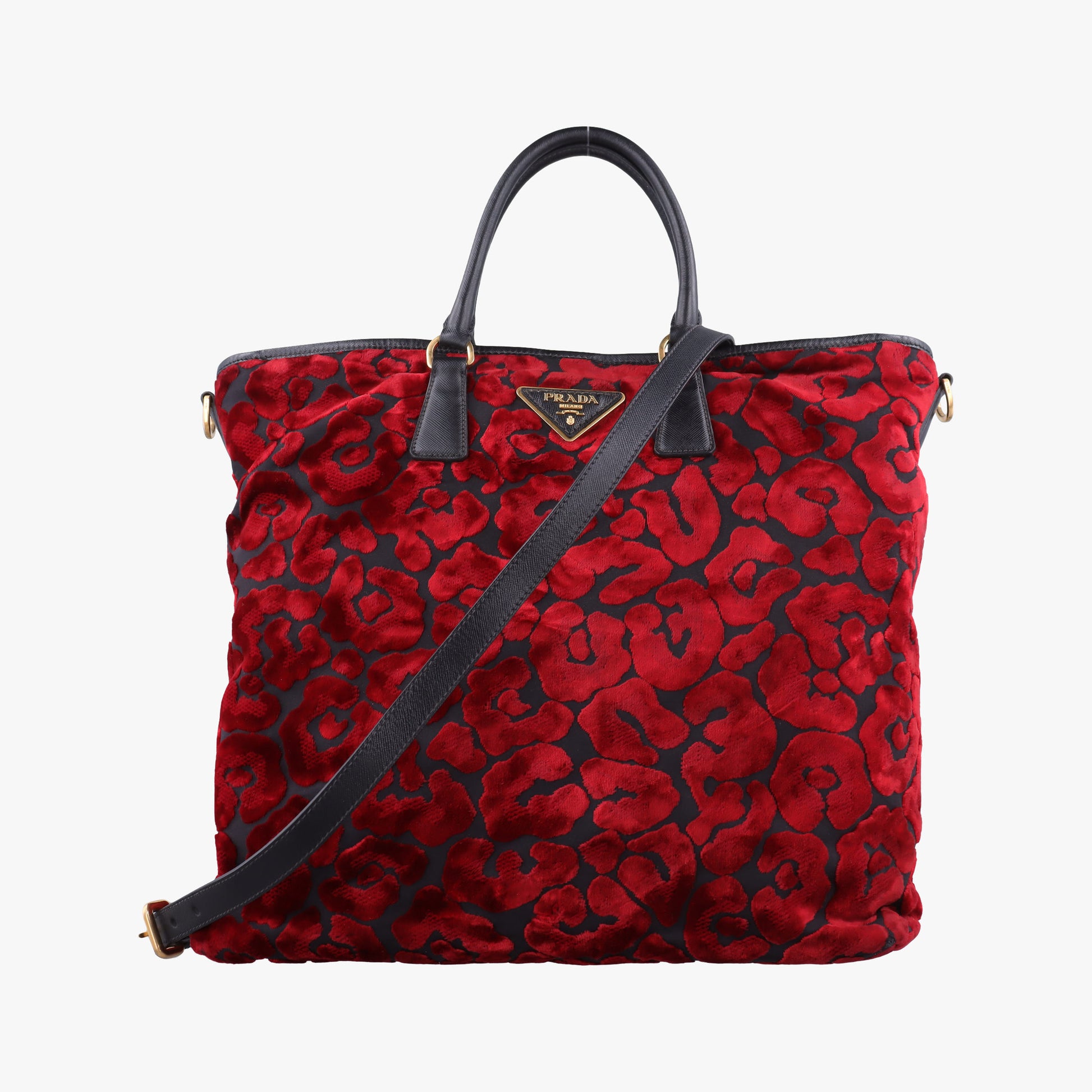 Tessuto Stampato Red × Black Velvet × Saffiano Leather BN1877 180テスート スタンパト レッド × ブラック ベルベット × サフィアーノ BN1877 180