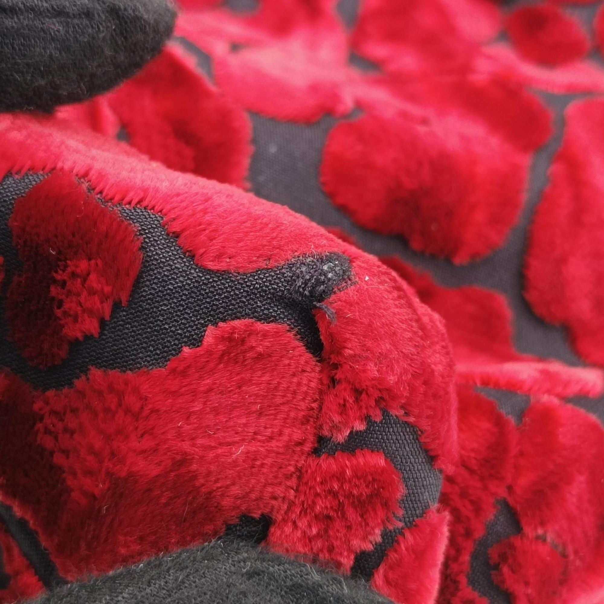 Tessuto Stampato Red × Black Velvet × Saffiano Leather BN1877 180テスート スタンパト レッド × ブラック ベルベット × サフィアーノ BN1877 180