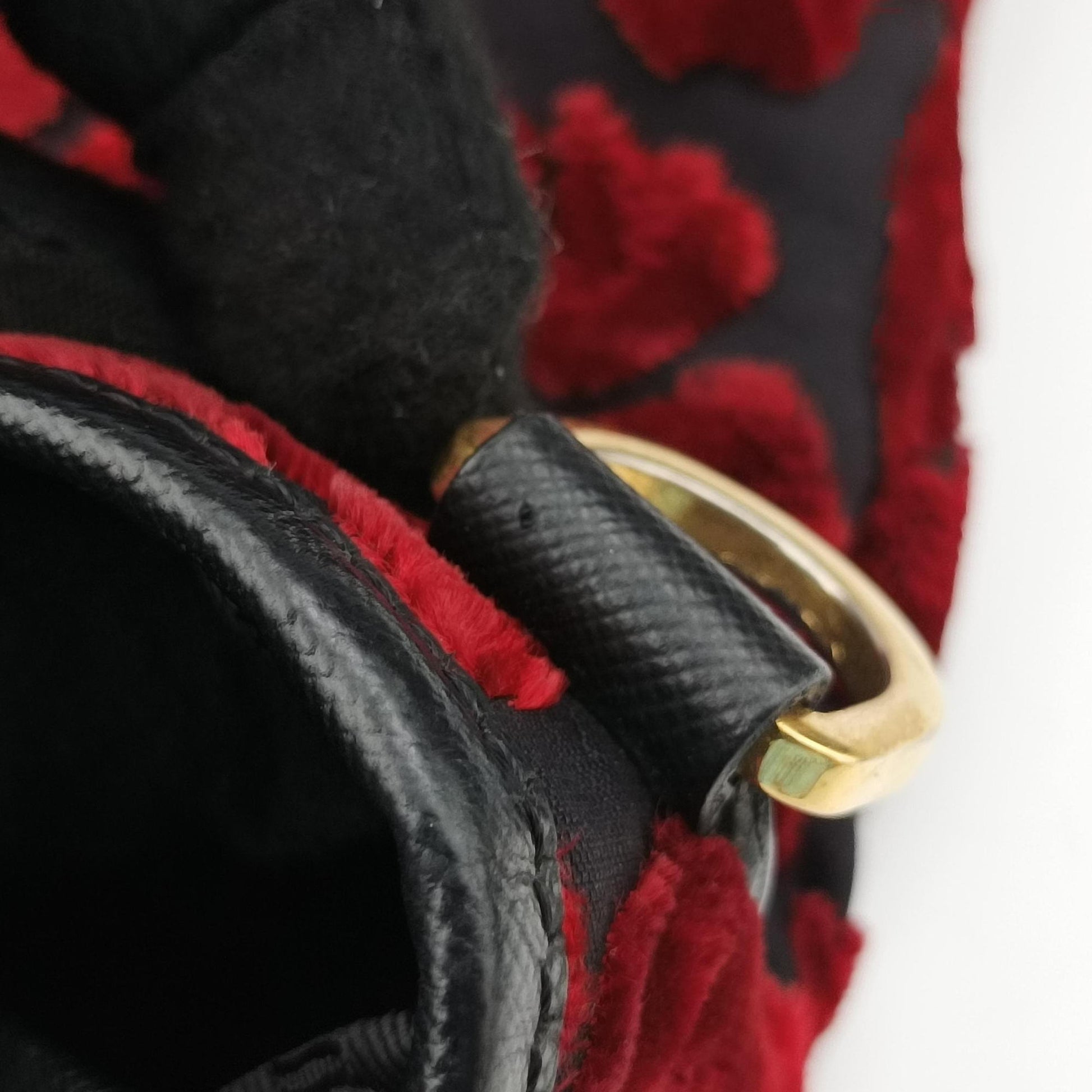 Tessuto Stampato Red × Black Velvet × Saffiano Leather BN1877 180テスート スタンパト レッド × ブラック ベルベット × サフィアーノ BN1877 180