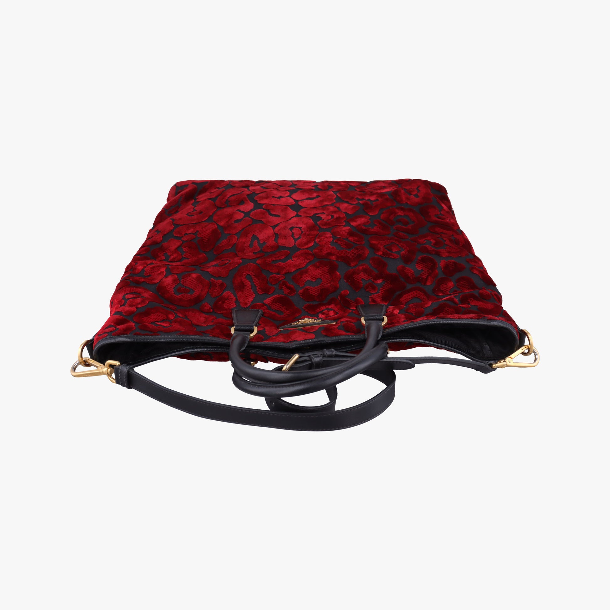 Tessuto Stampato Red × Black Velvet × Saffiano Leather BN1877 180テスート スタンパト レッド × ブラック ベルベット × サフィアーノ BN1877 180