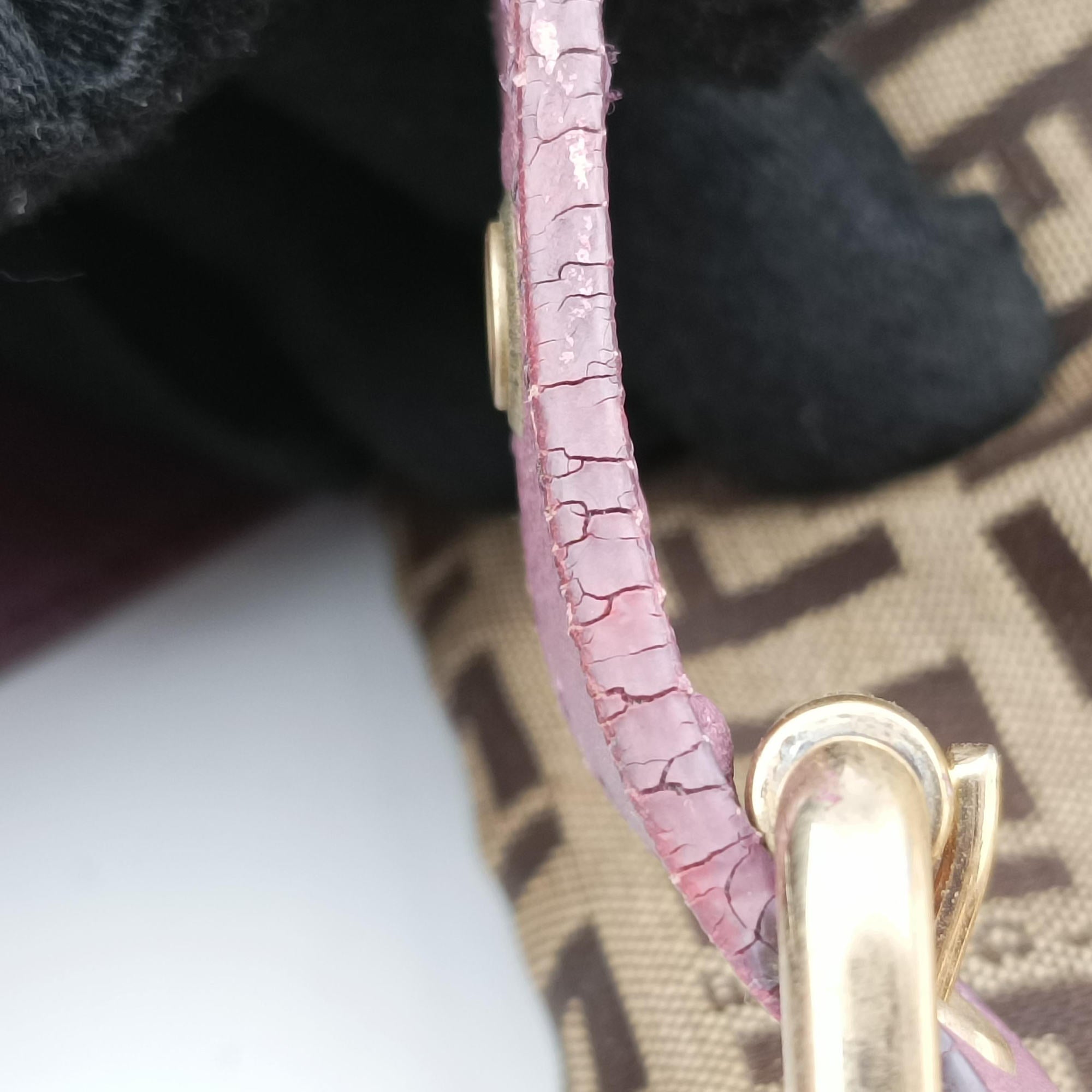 Zucchino Glitter Logo Tobacco × Purple × Magenta Canvas × Leather 8BL106 8BL106-EPP 109-2415ズッキーノ柄 タバコ × パープル × マゼンタ キャンバス×レザー 8BL106 8BL106-EPP 109-2415