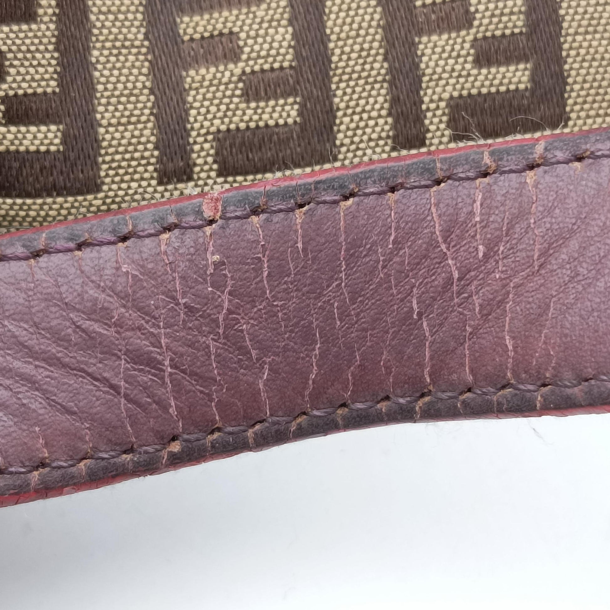 Zucchino Glitter Logo Tobacco × Purple × Magenta Canvas × Leather 8BL106 8BL106-EPP 109-2415ズッキーノ柄 タバコ × パープル × マゼンタ キャンバス×レザー 8BL106 8BL106-EPP 109-2415
