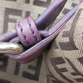 Zucchino Glitter Logo Tobacco × Purple × Magenta Canvas × Leather 8BL106 8BL106-EPP 109-2415ズッキーノ柄 タバコ × パープル × マゼンタ キャンバス×レザー 8BL106 8BL106-EPP 109-2415