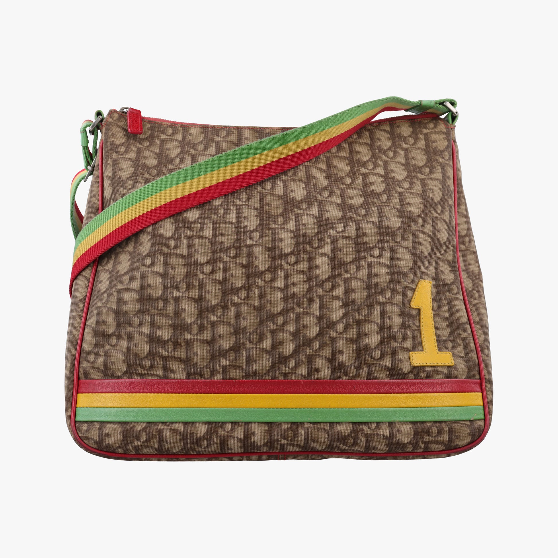 Rasta Trotter Messenger beige×Multicolour PVC coated canvas x leather 02RU 0094ラスタトロッターメッセンジャー ベージュ×マルチカラー PVCコーティングキャンバス×レザー 02RU 0094