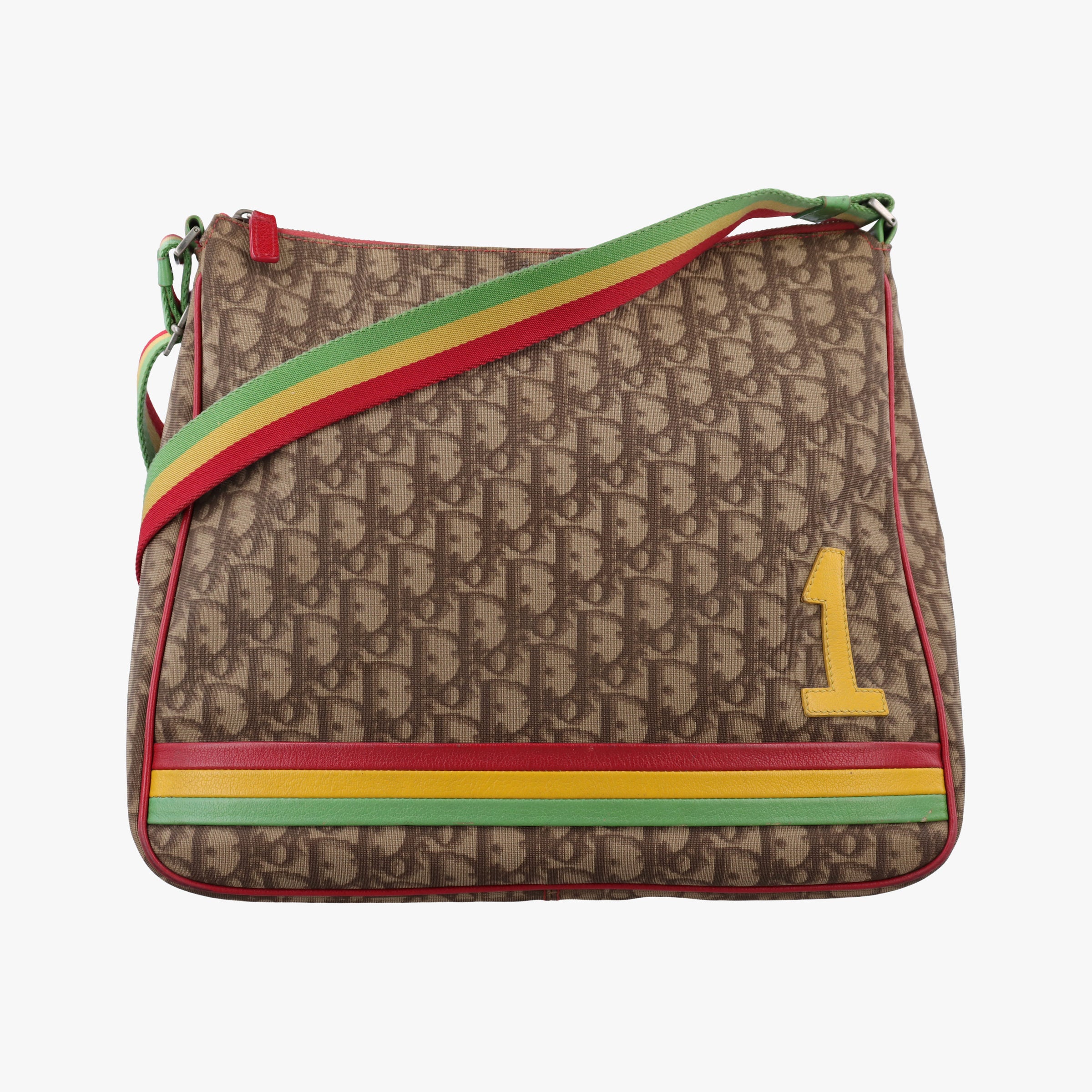 Rasta Trotter Messenger beige×Multicolour PVC coated canvas x leather 02RU 0094ラスタトロッターメッセンジャー ベージュ×マルチカラー PVCコーティングキャンバス×レザー 02RU 0094