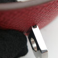 Collier de chien Red×silver Leather×GP S ▢P Rコリエ ド シアン レッド×シルバー レザー×GP S ▢P R