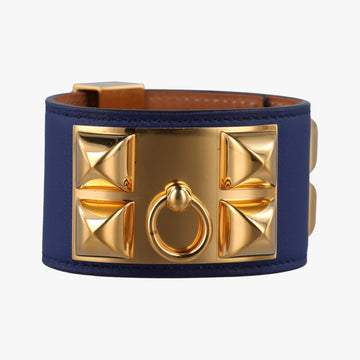 Collier de Chien Blue×golden Leather × GP S N▢Q 40コリエ ド シアン ブルー×ゴールド レザー×GP S N▢Q 40
