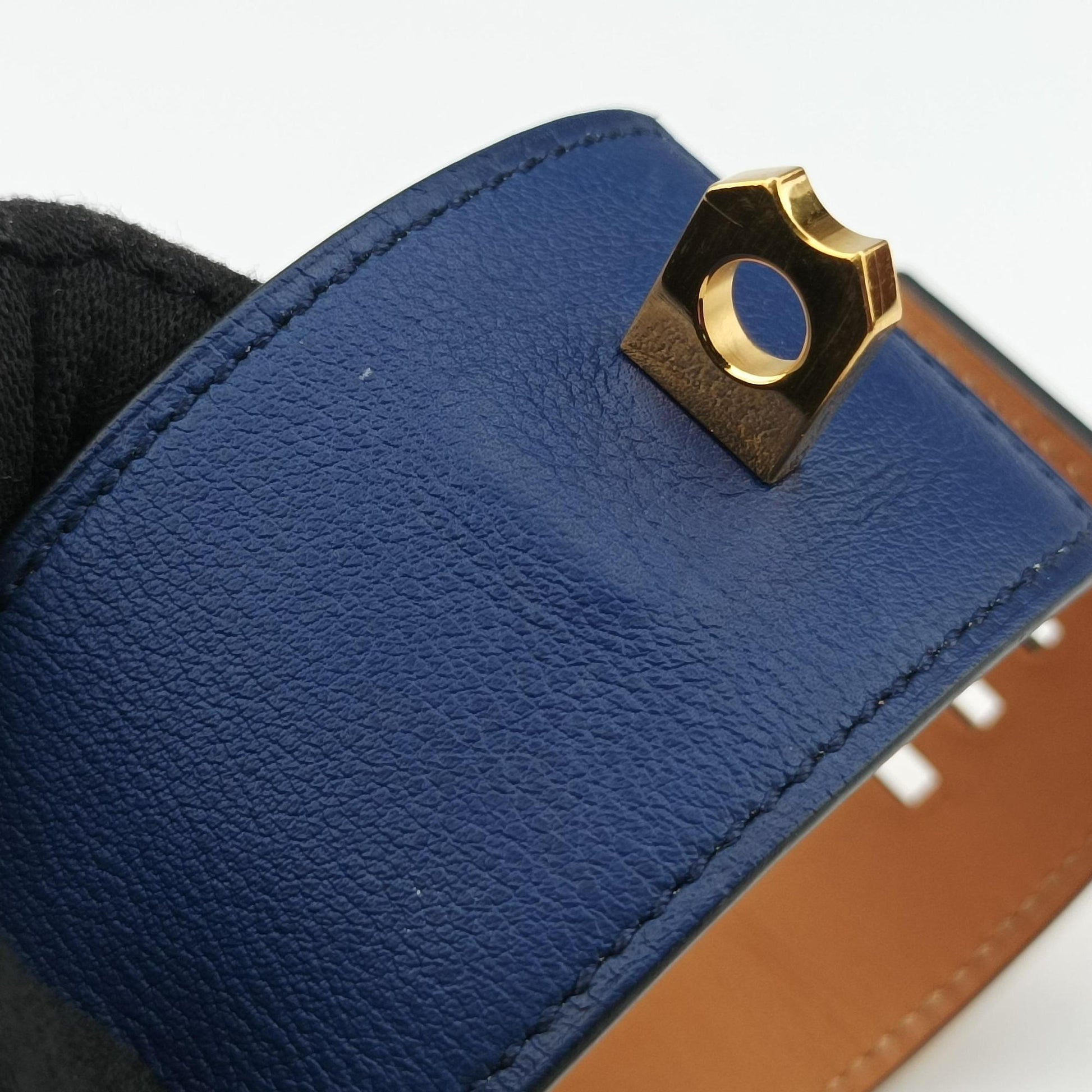 Collier de Chien Blue×golden Leather × GP S N▢Q 40コリエ ド シアン ブルー×ゴールド レザー×GP S N▢Q 40