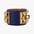 Collier de Chien Blue×golden Leather × GP S N▢Q 40コリエ ド シアン ブルー×ゴールド レザー×GP S N▢Q 40