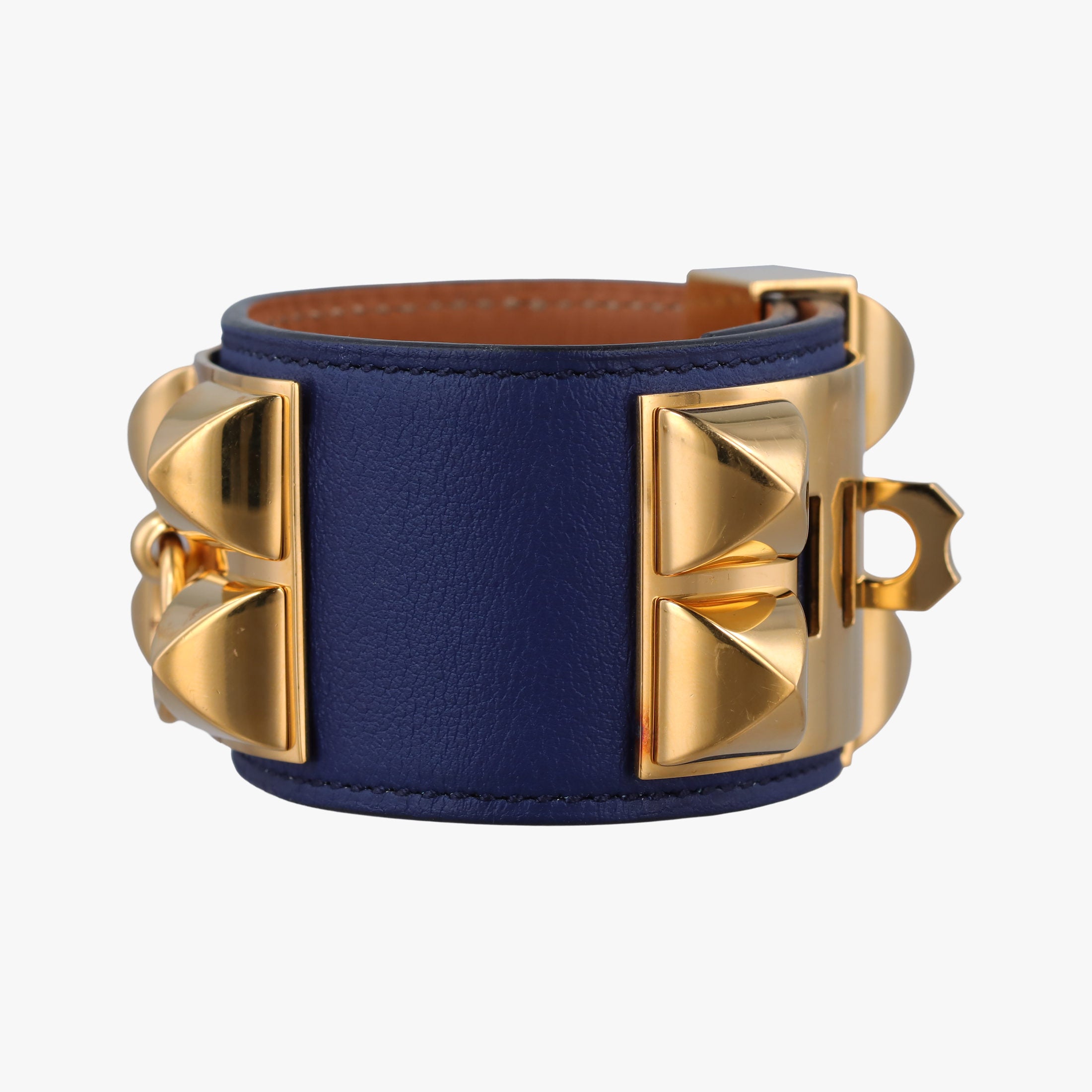 Collier de Chien Blue×golden Leather × GP S N▢Q 40コリエ ド シアン ブルー×ゴールド レザー×GP S N▢Q 40