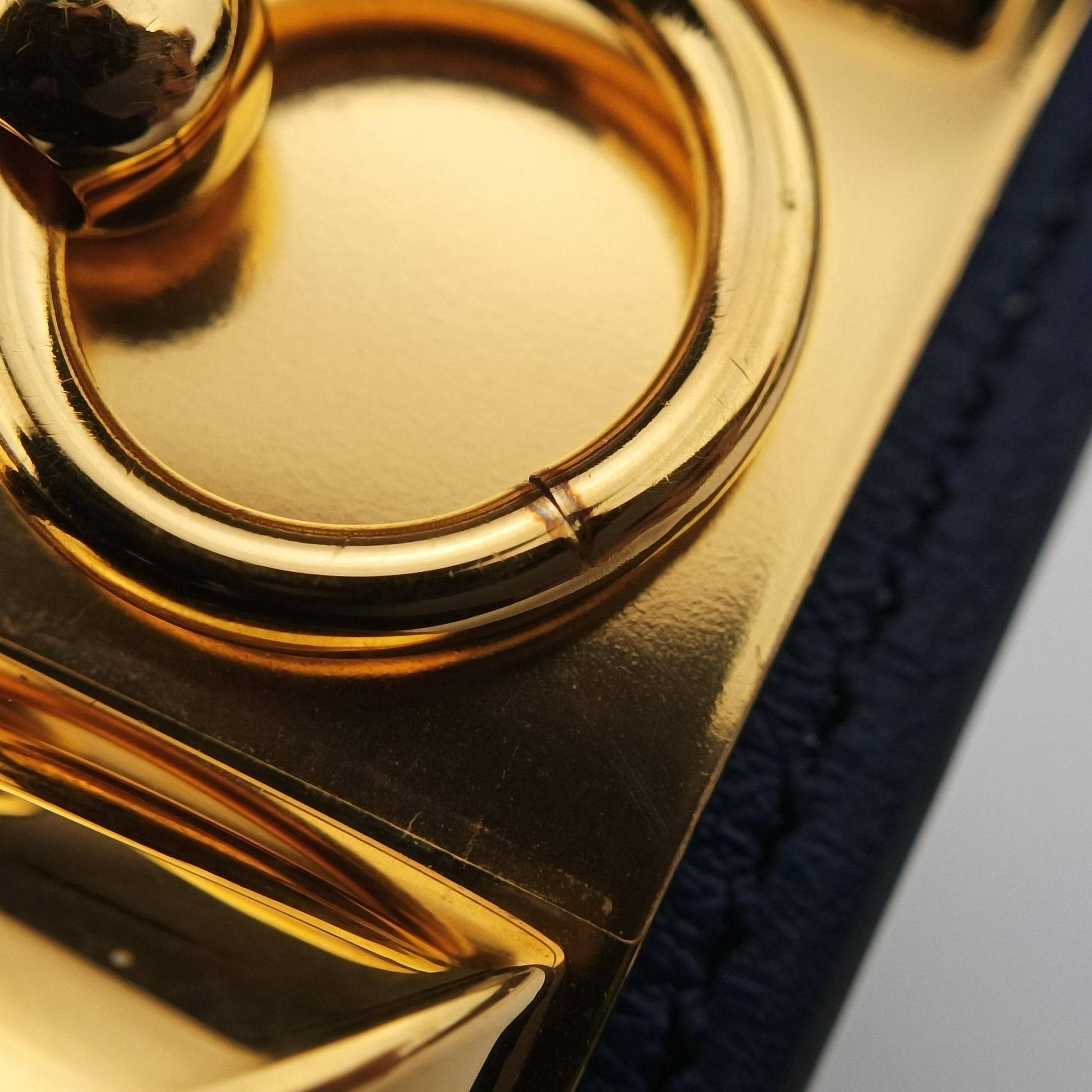 Collier de Chien Blue×golden Leather × GP S N▢Q 40コリエ ド シアン ブルー×ゴールド レザー×GP S N▢Q 40