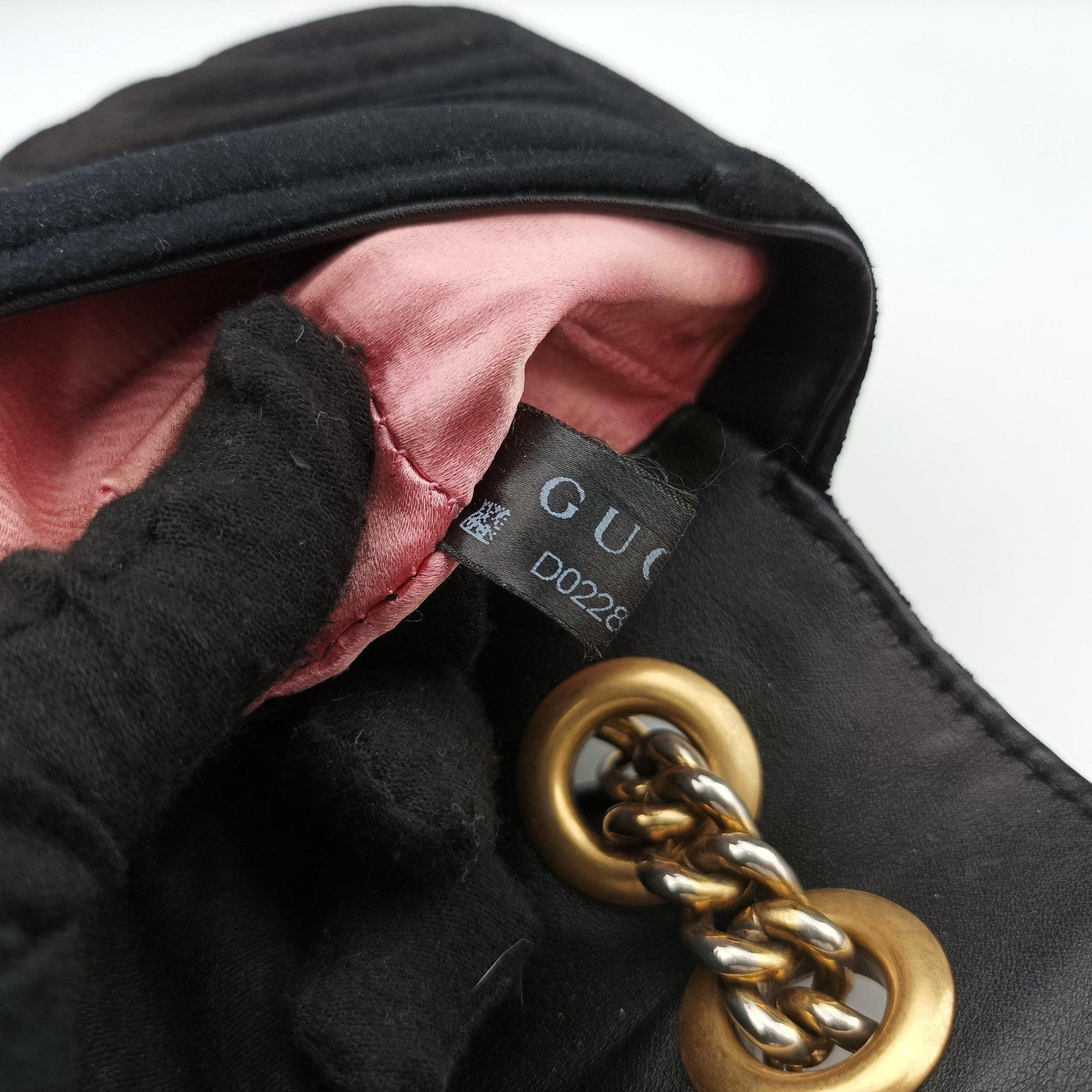 GG Marmont Black velour 446744 Lot number unknownGGマーモント ブラック ベロア 446744 製番不明