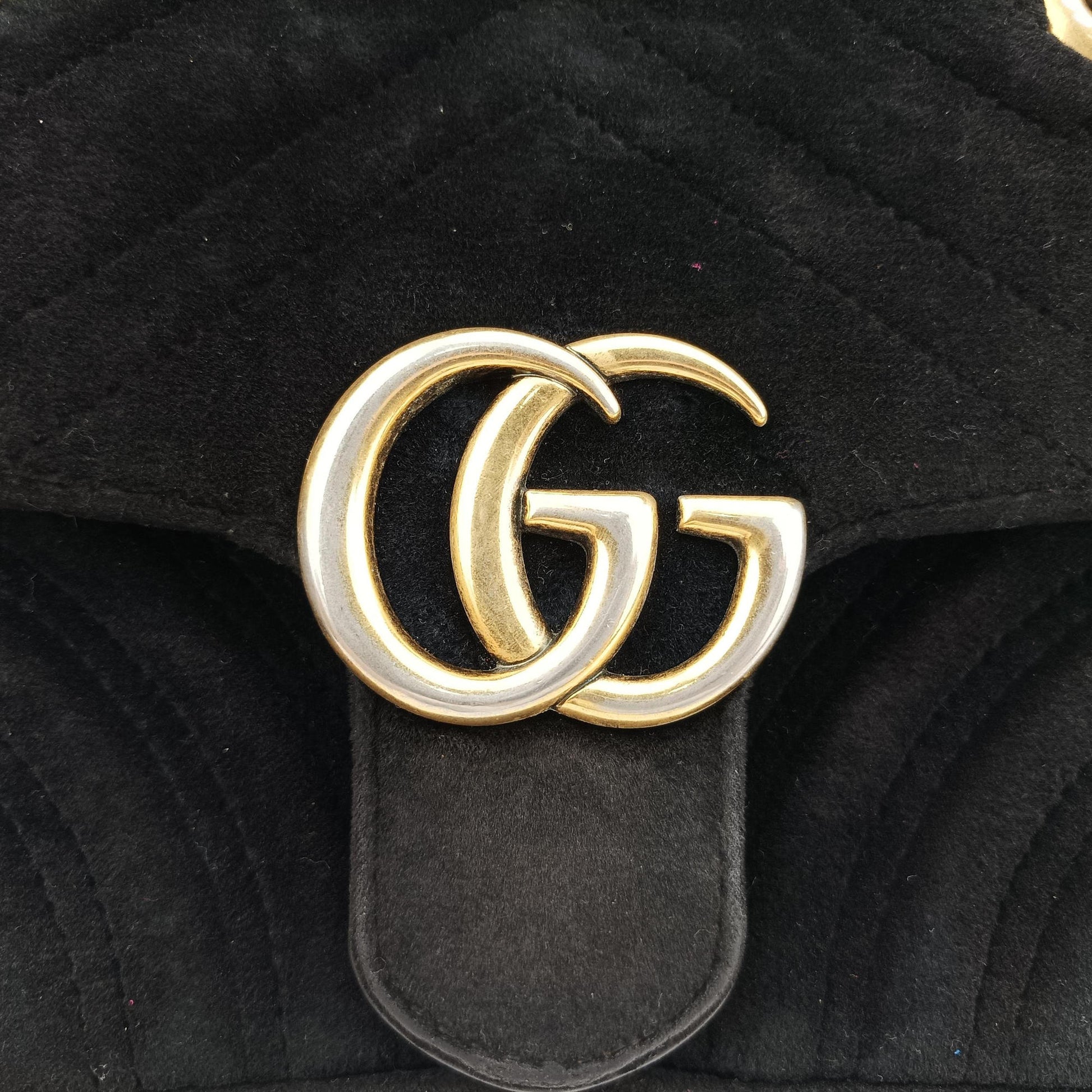 GG Marmont Black velour 446744 Lot number unknownGGマーモント ブラック ベロア 446744 製番不明