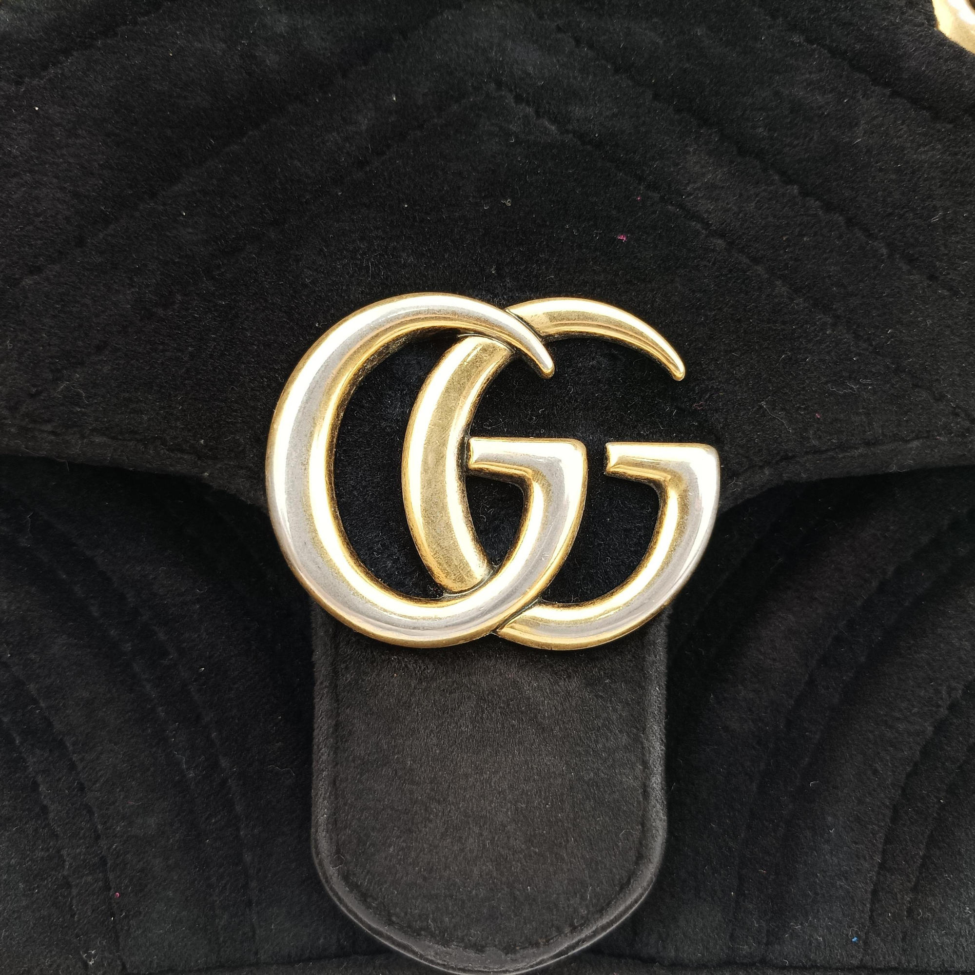 GG Marmont Black velour 446744 Lot number unknownGGマーモント ブラック ベロア 446744 製番不明