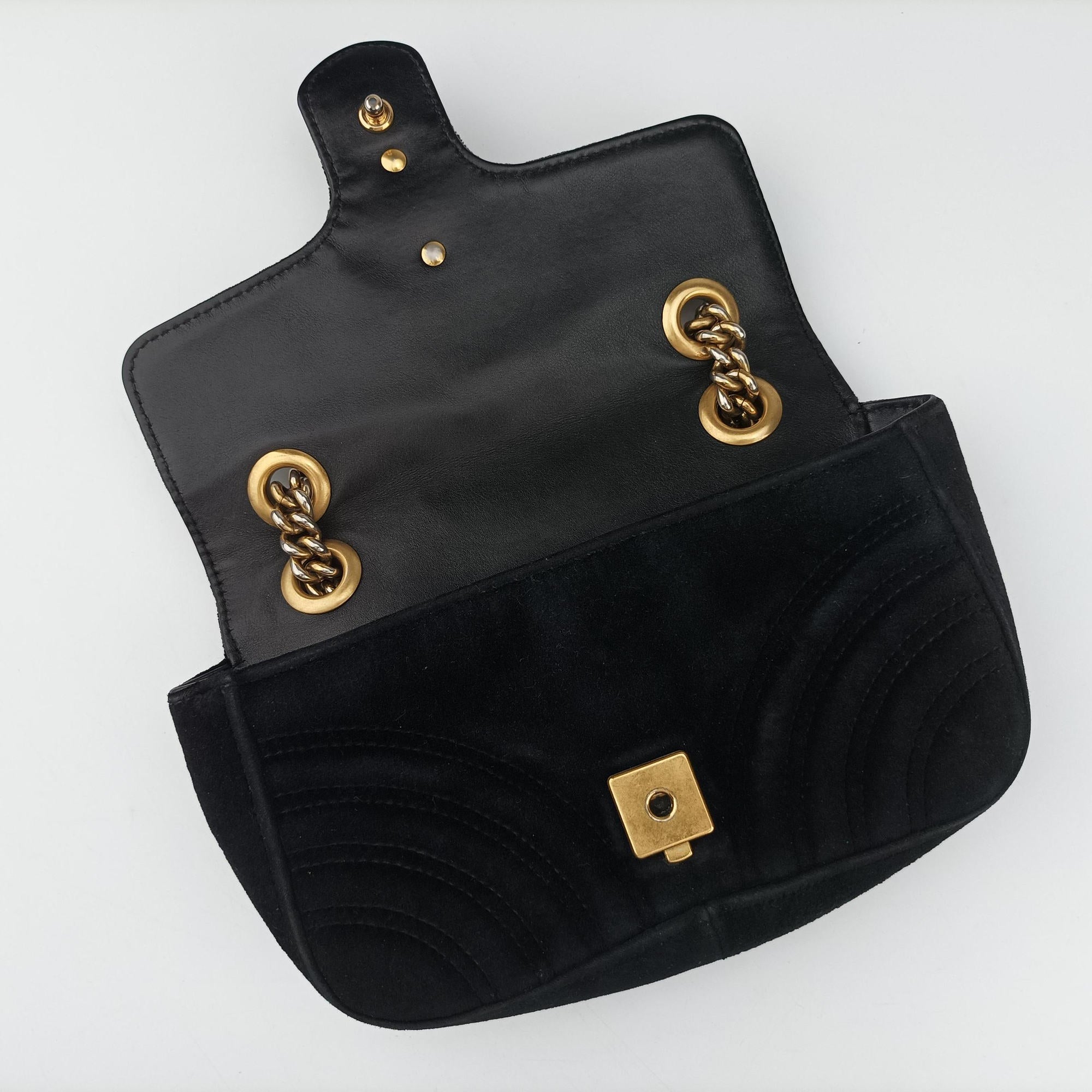 GG Marmont Black velour 446744 Lot number unknownGGマーモント ブラック ベロア 446744 製番不明