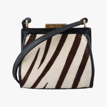 Zebra print Beige x black Ponyhair×Leather 030 2046 1314ゼブラ プリント ベージュ×ブラック ハラコ×レザー 030 2046 1314