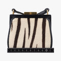 Zebra print Beige x black Ponyhair×Leather 030 2046 1314ゼブラ プリント ベージュ×ブラック ハラコ×レザー 030 2046 1314