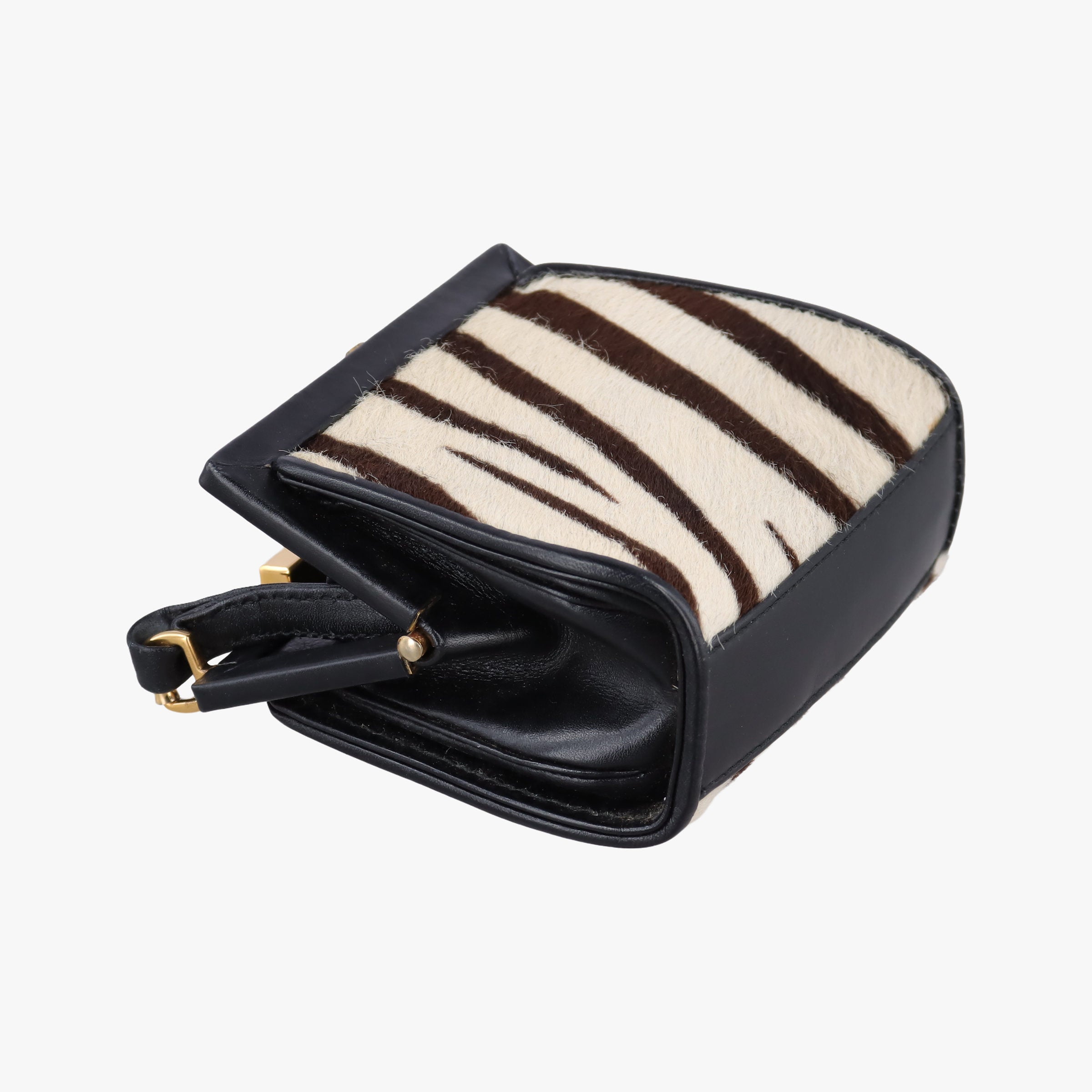 Zebra print Beige x black Ponyhair×Leather 030 2046 1314ゼブラ プリント ベージュ×ブラック ハラコ×レザー 030 2046 1314