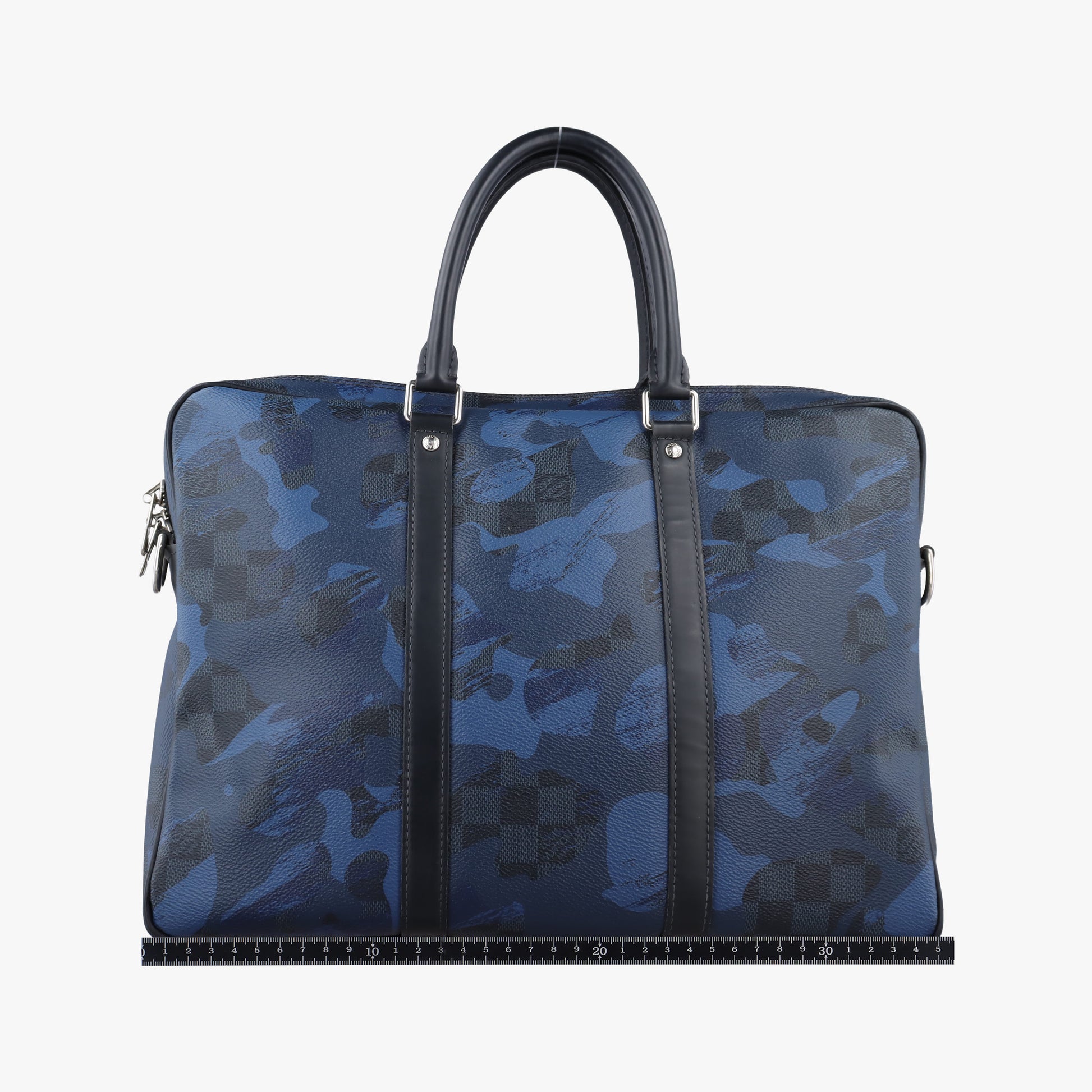 Porte Documents VoyagePM Blue Camouflage Damier Cobalt Canvas N41507 GI2136ポルトドキュマンヴォワヤージュPM ブルー カモフラージュ ダミエ コバルトキャンバス N41507 GI2136