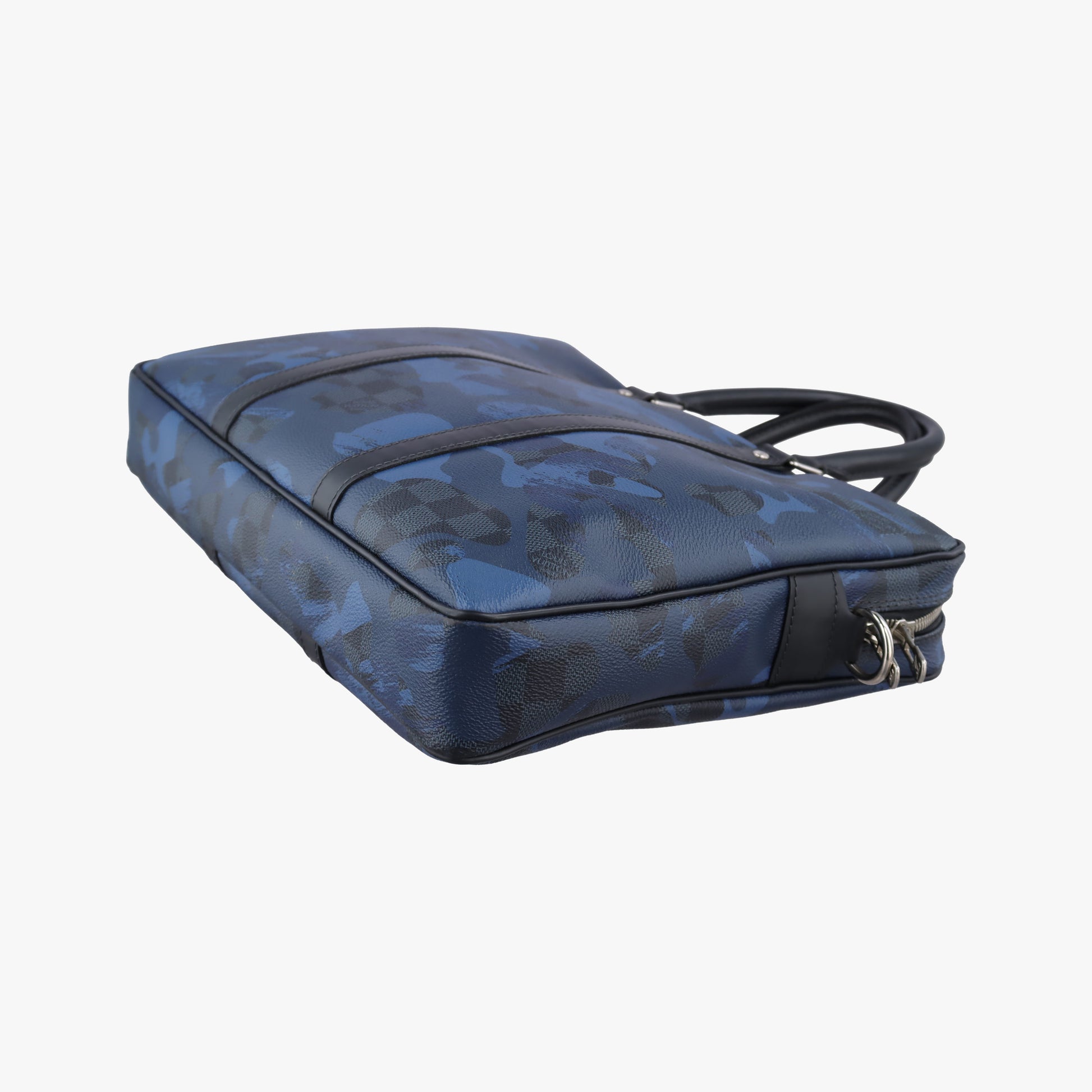 Porte Documents VoyagePM Blue Camouflage Damier Cobalt Canvas N41507 GI2136ポルトドキュマンヴォワヤージュPM ブルー カモフラージュ ダミエ コバルトキャンバス N41507 GI2136