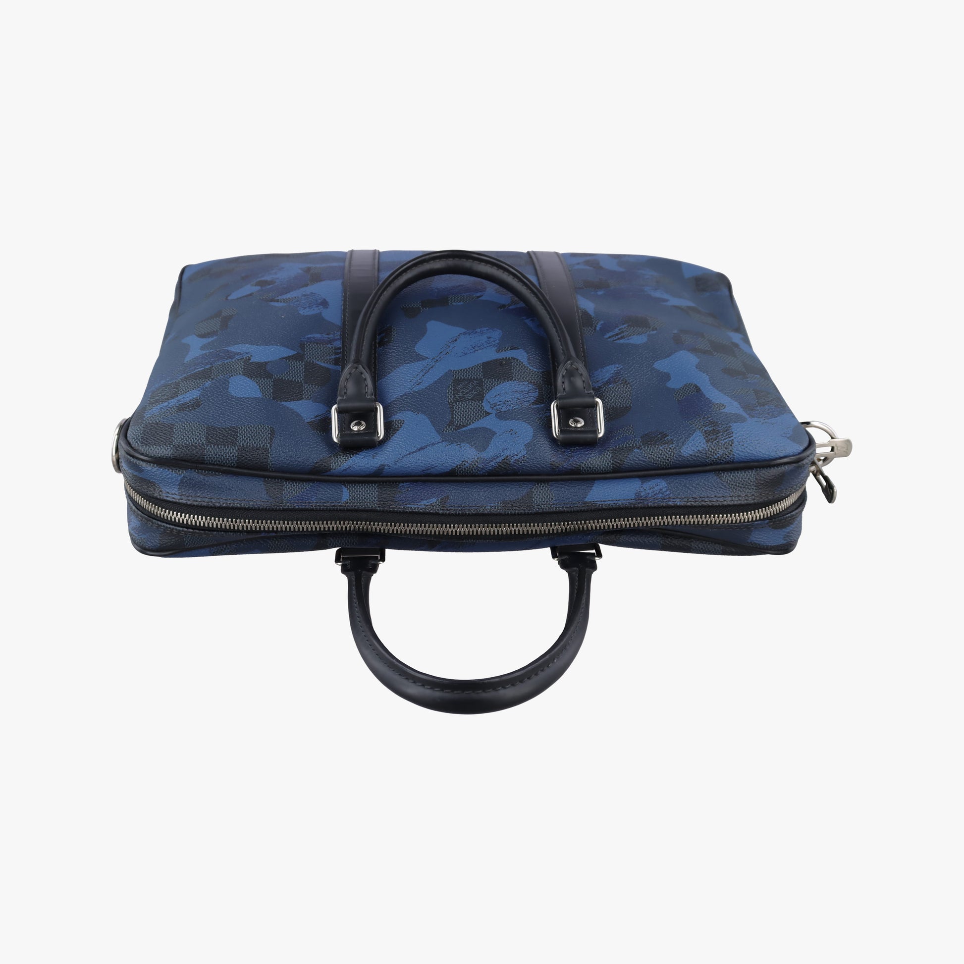 Porte Documents VoyagePM Blue Camouflage Damier Cobalt Canvas N41507 GI2136ポルトドキュマンヴォワヤージュPM ブルー カモフラージュ ダミエ コバルトキャンバス N41507 GI2136