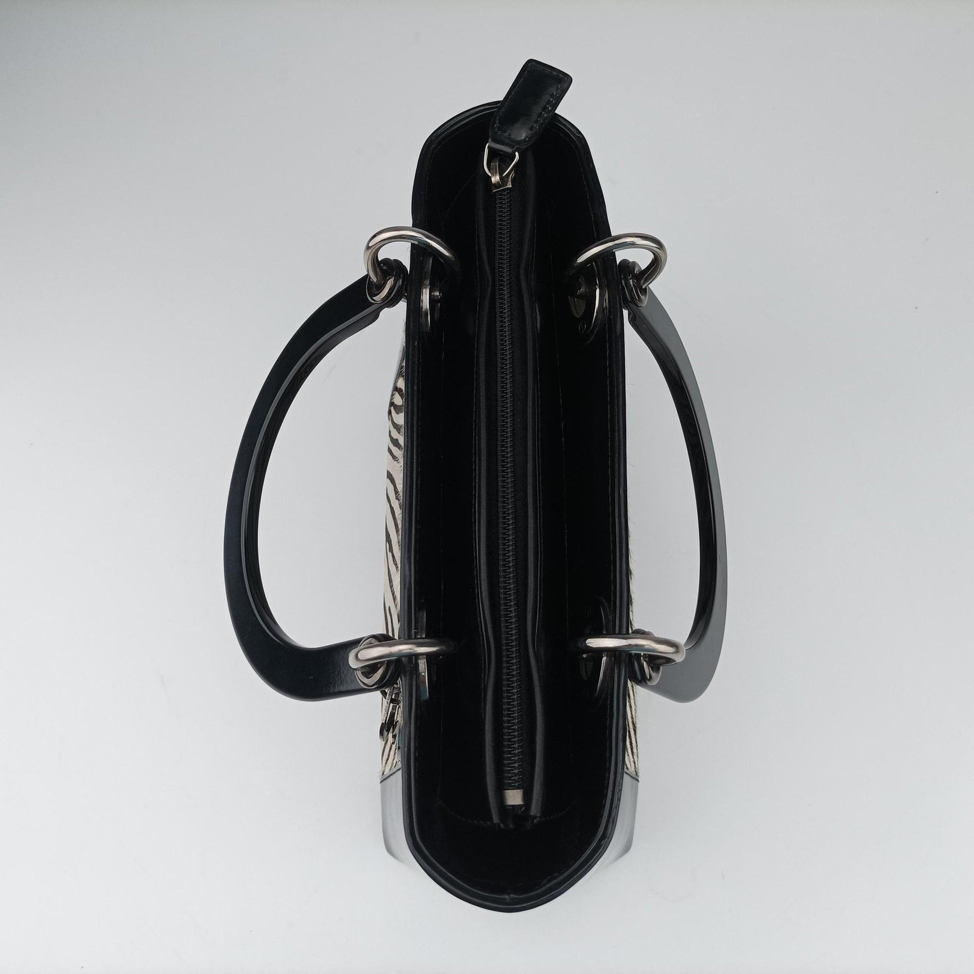 Lady Dior Zebra × Black Pony-style Calfskin × Calf Leather MA-0969レディディオール ゼブラ × ブラック ハラコ × カーフレザー MA-0969