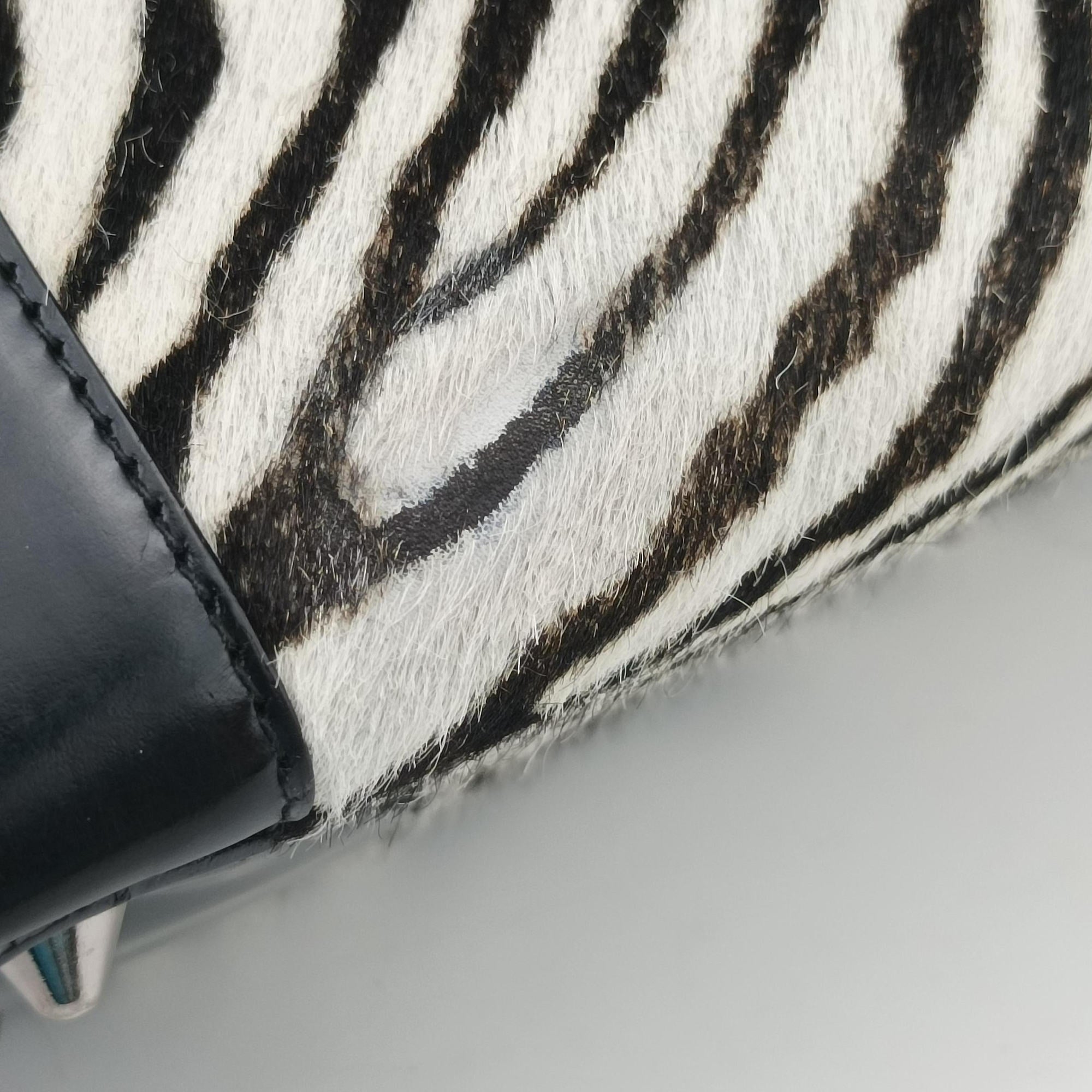 Lady Dior Zebra × Black Pony-style Calfskin × Calf Leather MA-0969レディディオール ゼブラ × ブラック ハラコ × カーフレザー MA-0969
