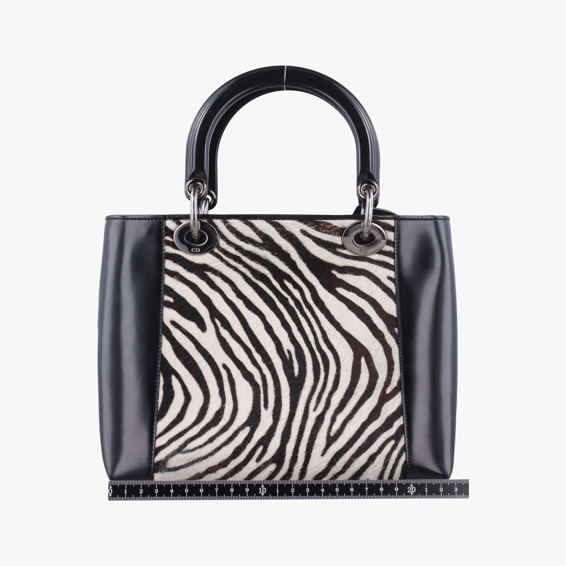 Lady Dior Zebra × Black Pony-style Calfskin × Calf Leather MA-0969レディディオール ゼブラ × ブラック ハラコ × カーフレザー MA-0969