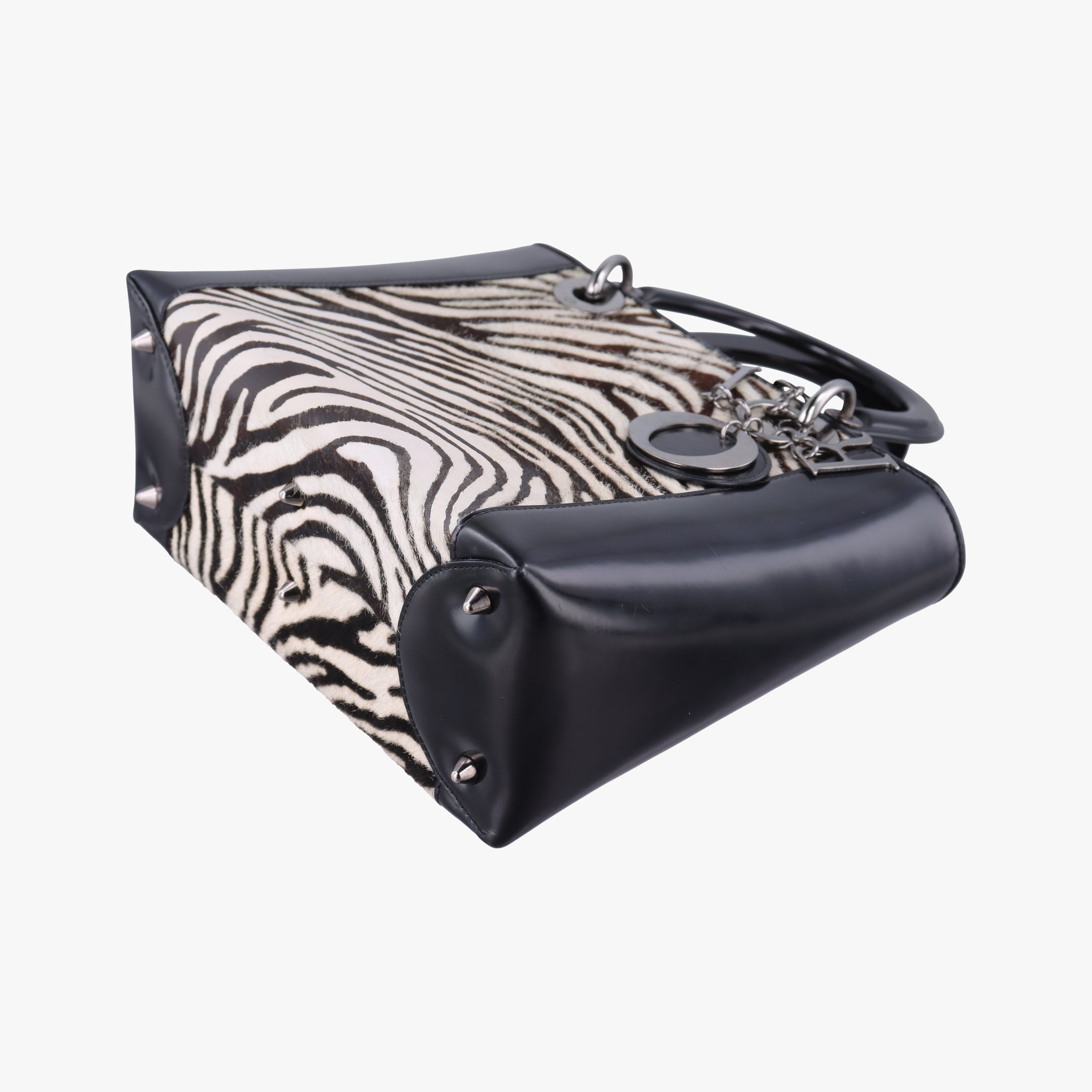 Lady Dior Zebra × Black Pony-style Calfskin × Calf Leather MA-0969レディディオール ゼブラ × ブラック ハラコ × カーフレザー MA-0969