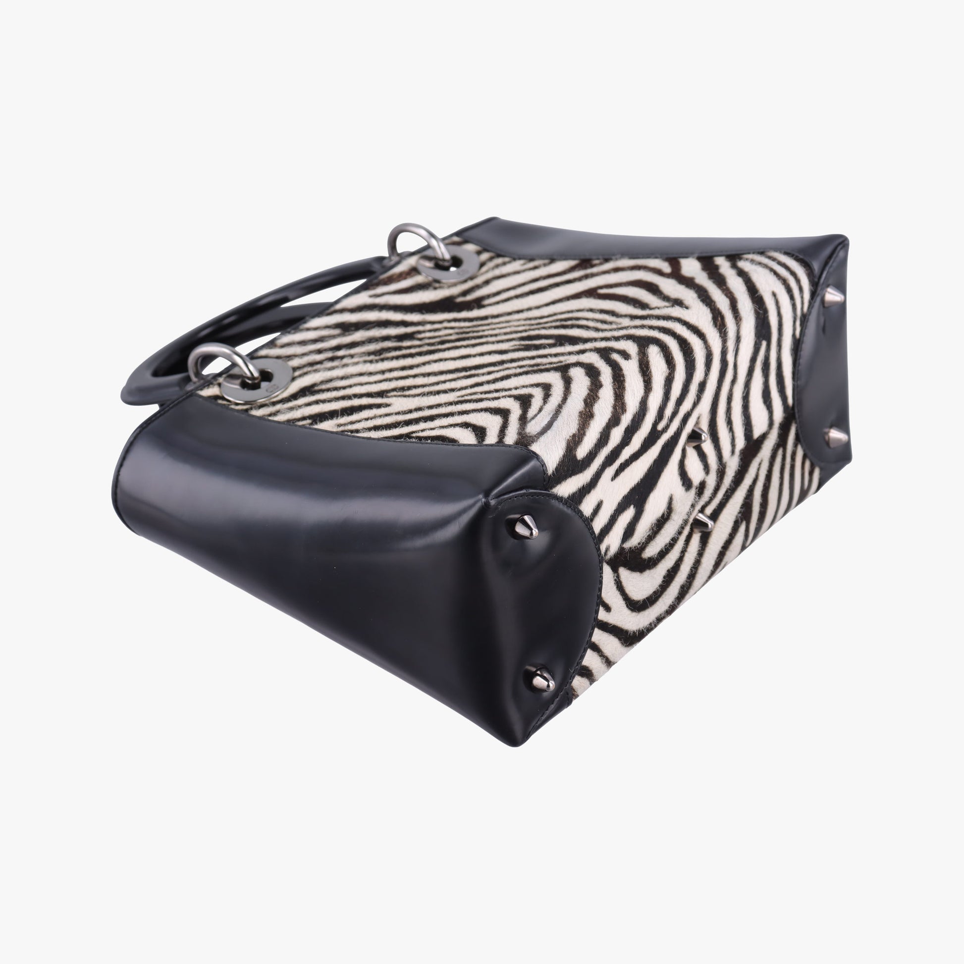 Lady Dior Zebra × Black Pony-style Calfskin × Calf Leather MA-0969レディディオール ゼブラ × ブラック ハラコ × カーフレザー MA-0969