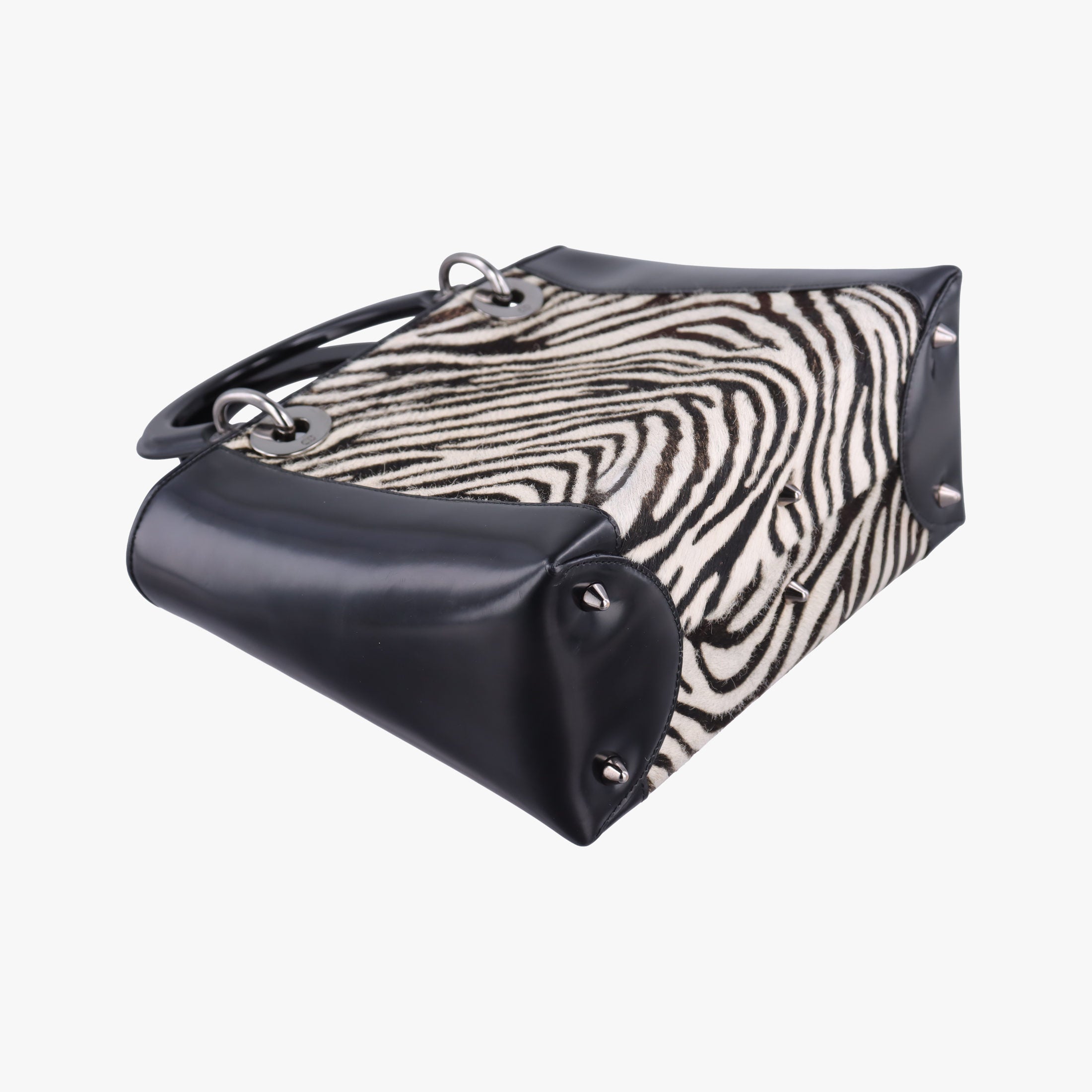 Lady Dior Zebra × Black Pony-style Calfskin × Calf Leather MA-0969レディディオール ゼブラ × ブラック ハラコ × カーフレザー MA-0969