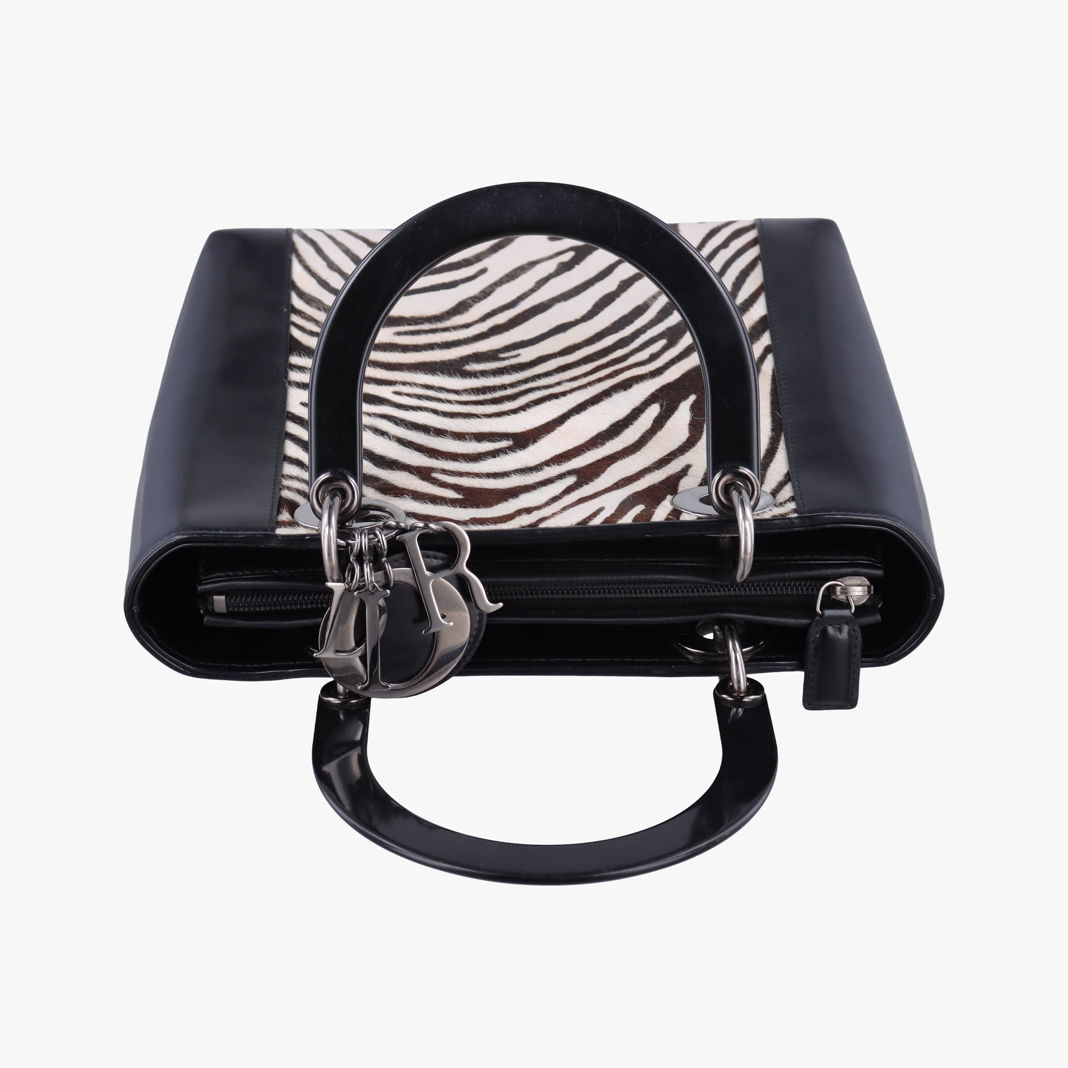 Lady Dior Zebra × Black Pony-style Calfskin × Calf Leather MA-0969レディディオール ゼブラ × ブラック ハラコ × カーフレザー MA-0969