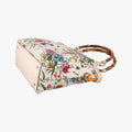 Bamboo Floral White×multicolor canvas×leather 137394 バンブーフローラ ホワイト×マルチカラー キャンバス×レザー 137394 
