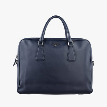 Business Briefcase Navy SAFFIANO Leather 2VE011 7/R 208ビジネス ブリーフケース ネイビー サフィアーノレザー 2VE011 7/R 208