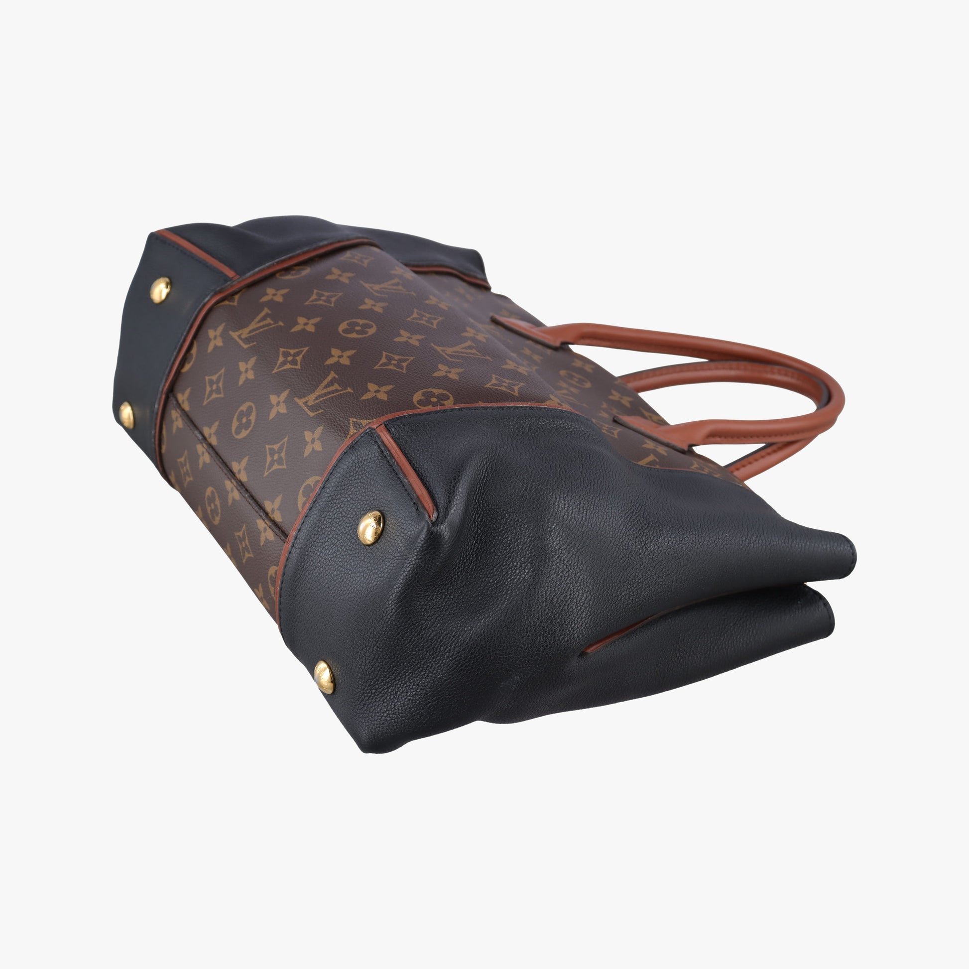 Tote W PM Brown×black Monogram Canvas×calf leather M40942 SP2133トートW PM モノグラム/ブラウン×ブラック モノグラムキャンバス×カーフレザー M40942 SP2133