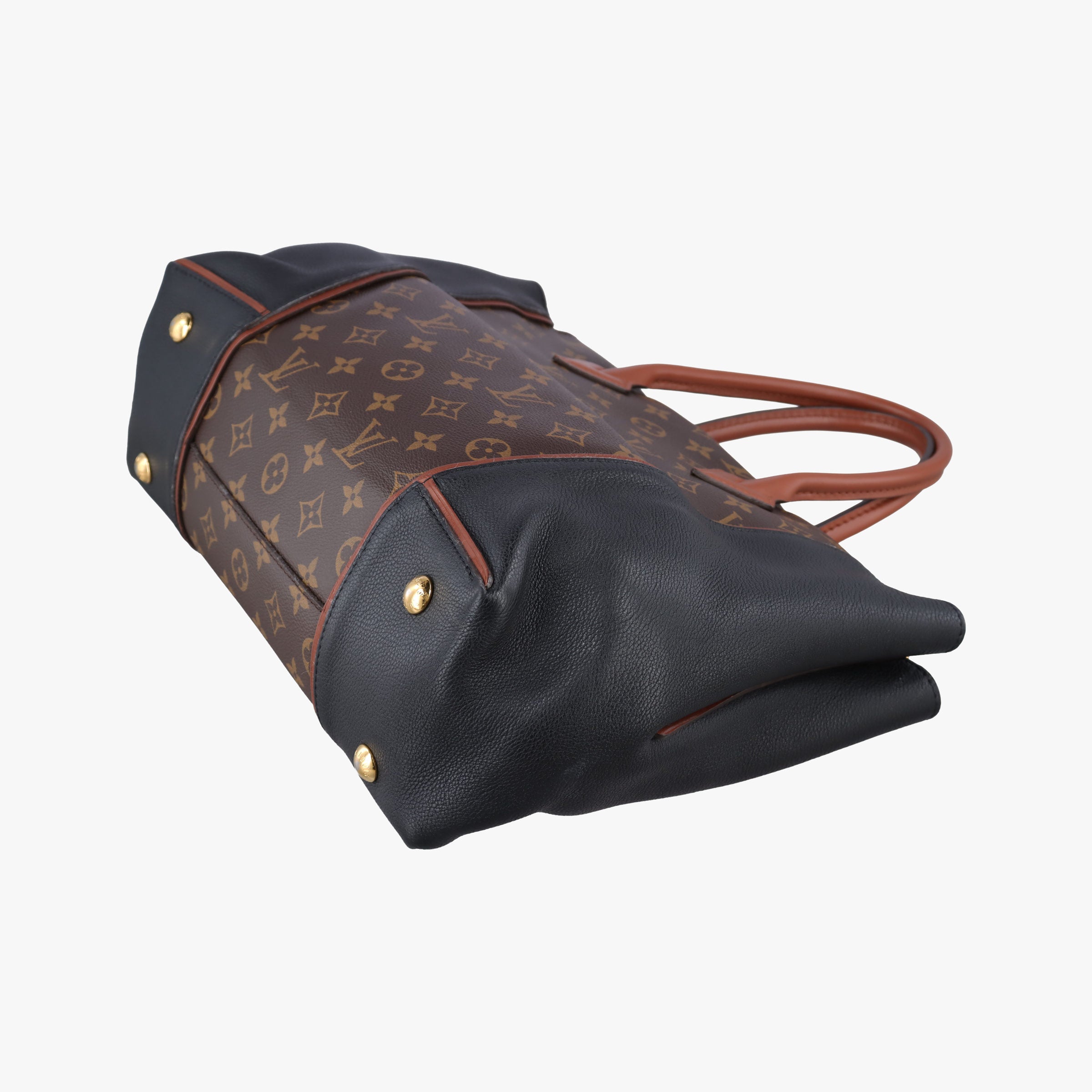 Tote W PM Brown×black Monogram Canvas×calf leather M40942 SP2133トートW PM モノグラム/ブラウン×ブラック モノグラムキャンバス×カーフレザー M40942 SP2133