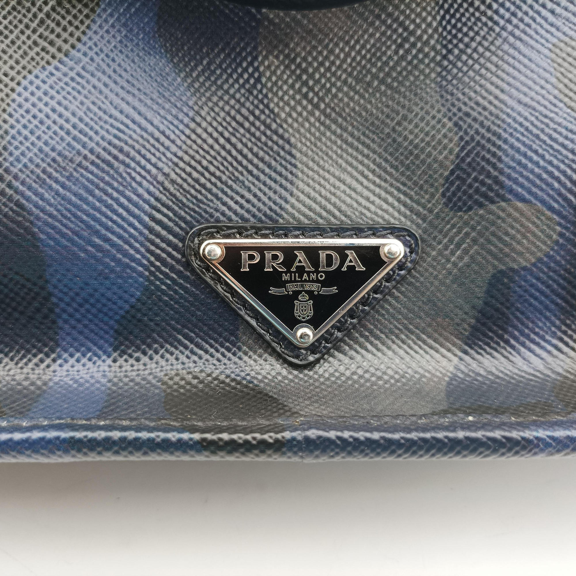 business bag briefcase Navy Camouflage SAFFIANO Leather 2VE365 64ビジネスバッグ ブリーフケース ブルーカモフラ サフィアーノレザー 2VE365 64