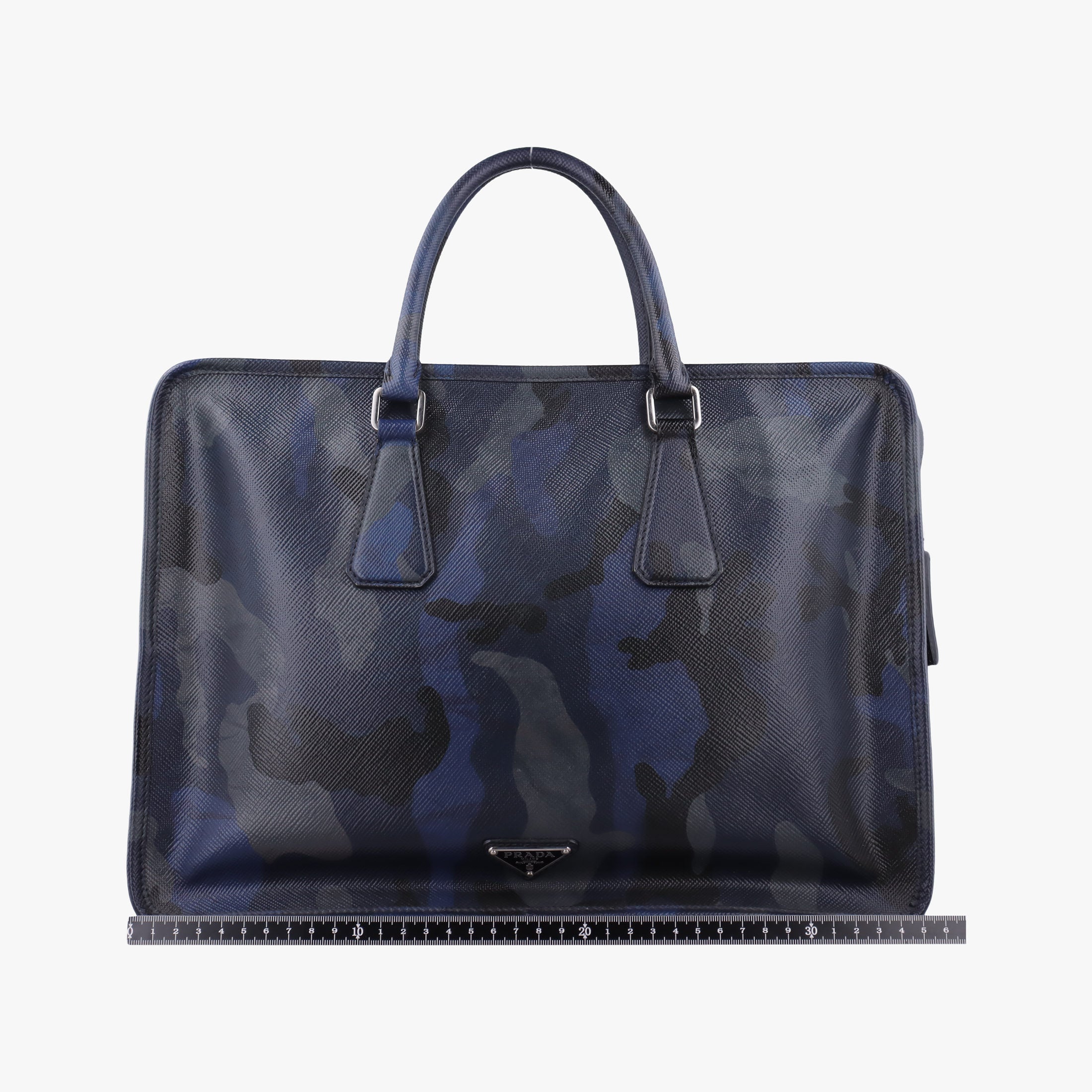 business bag briefcase Navy Camouflage SAFFIANO Leather 2VE365 64ビジネスバッグ ブリーフケース ブルーカモフラ サフィアーノレザー 2VE365 64