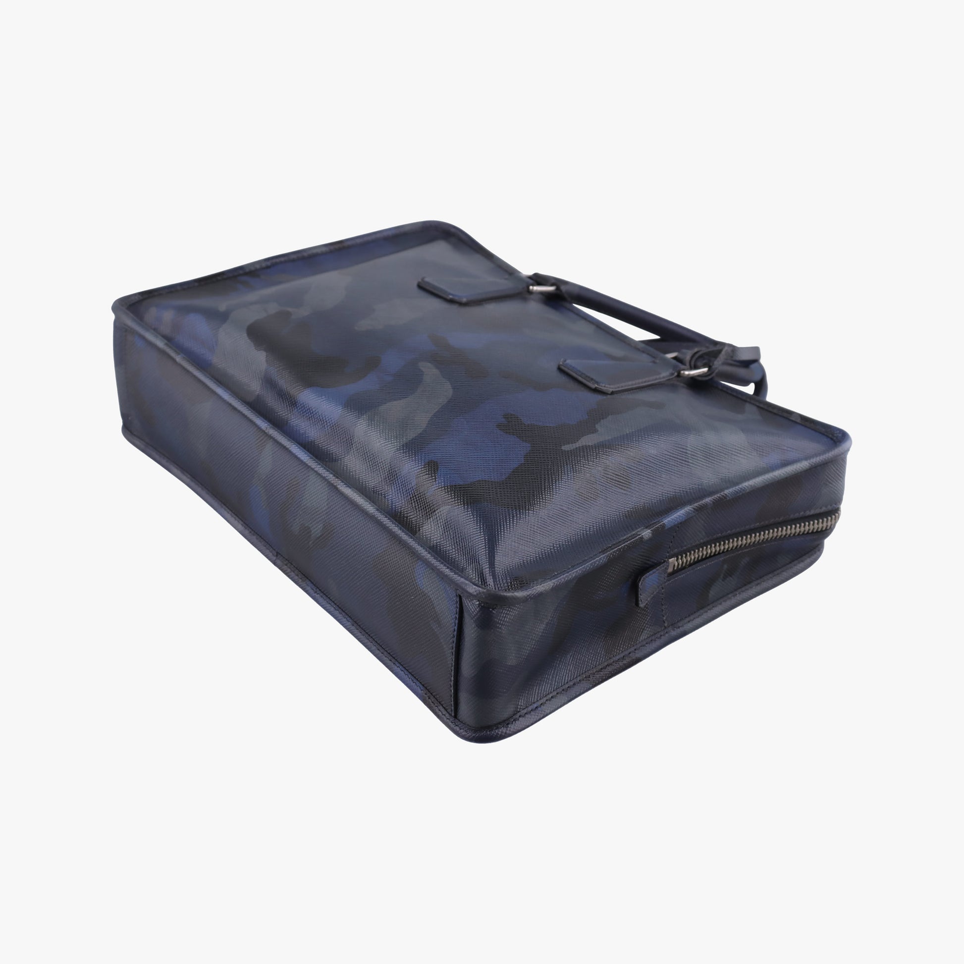 business bag briefcase Navy Camouflage SAFFIANO Leather 2VE365 64ビジネスバッグ ブリーフケース ブルーカモフラ サフィアーノレザー 2VE365 64