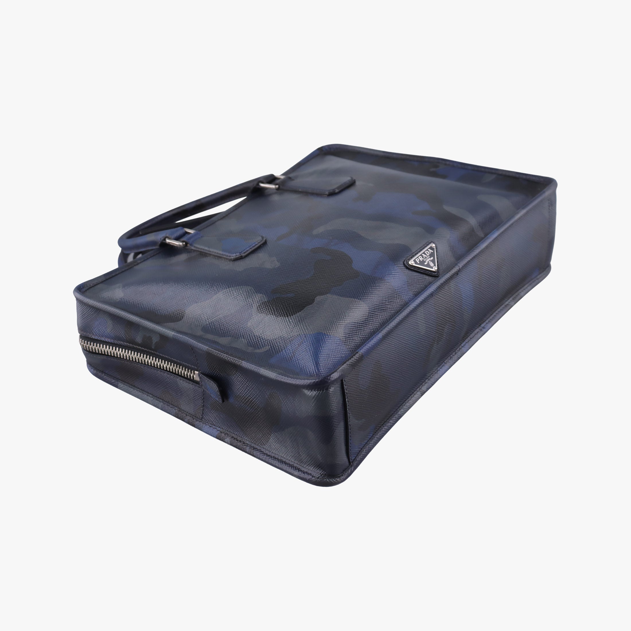 business bag briefcase Navy Camouflage SAFFIANO Leather 2VE365 64ビジネスバッグ ブリーフケース ブルーカモフラ サフィアーノレザー 2VE365 64