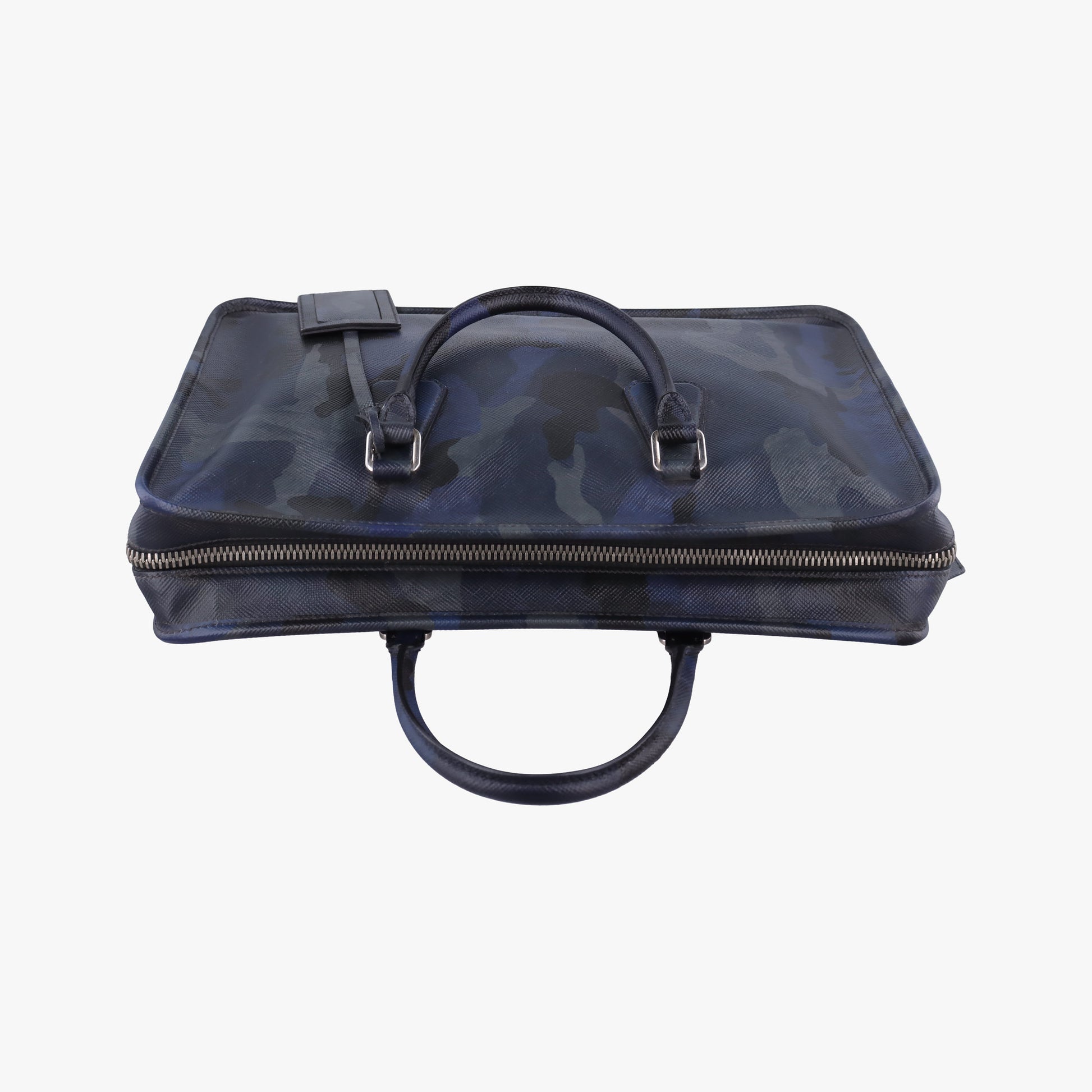 business bag briefcase Navy Camouflage SAFFIANO Leather 2VE365 64ビジネスバッグ ブリーフケース ブルーカモフラ サフィアーノレザー 2VE365 64