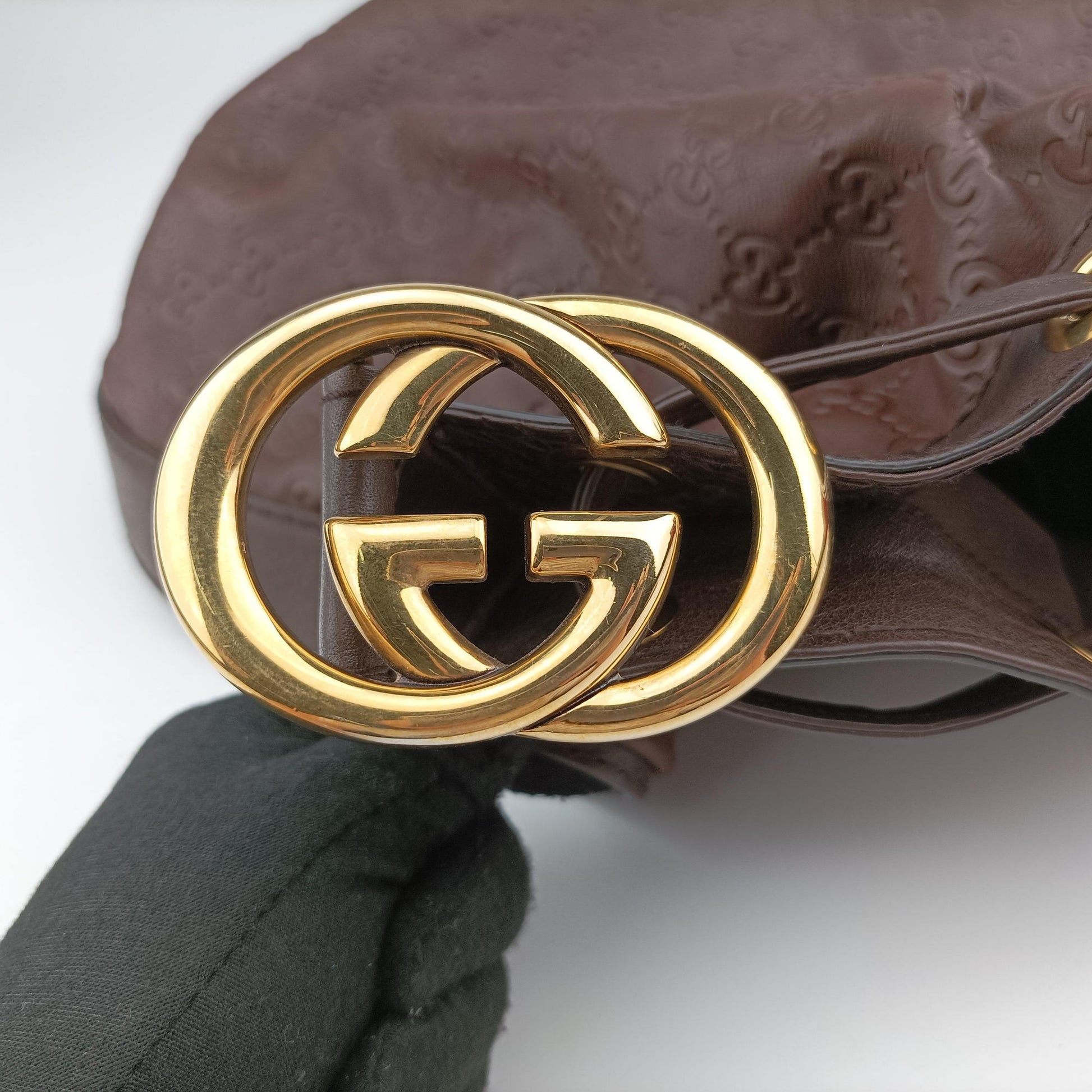 Guccissima Interlocking Icon Hobo Brown leather 223951 D3563587グッチッシマ インターロッキング アイコン ホーボー ブラウン レザー 223951 D3563587