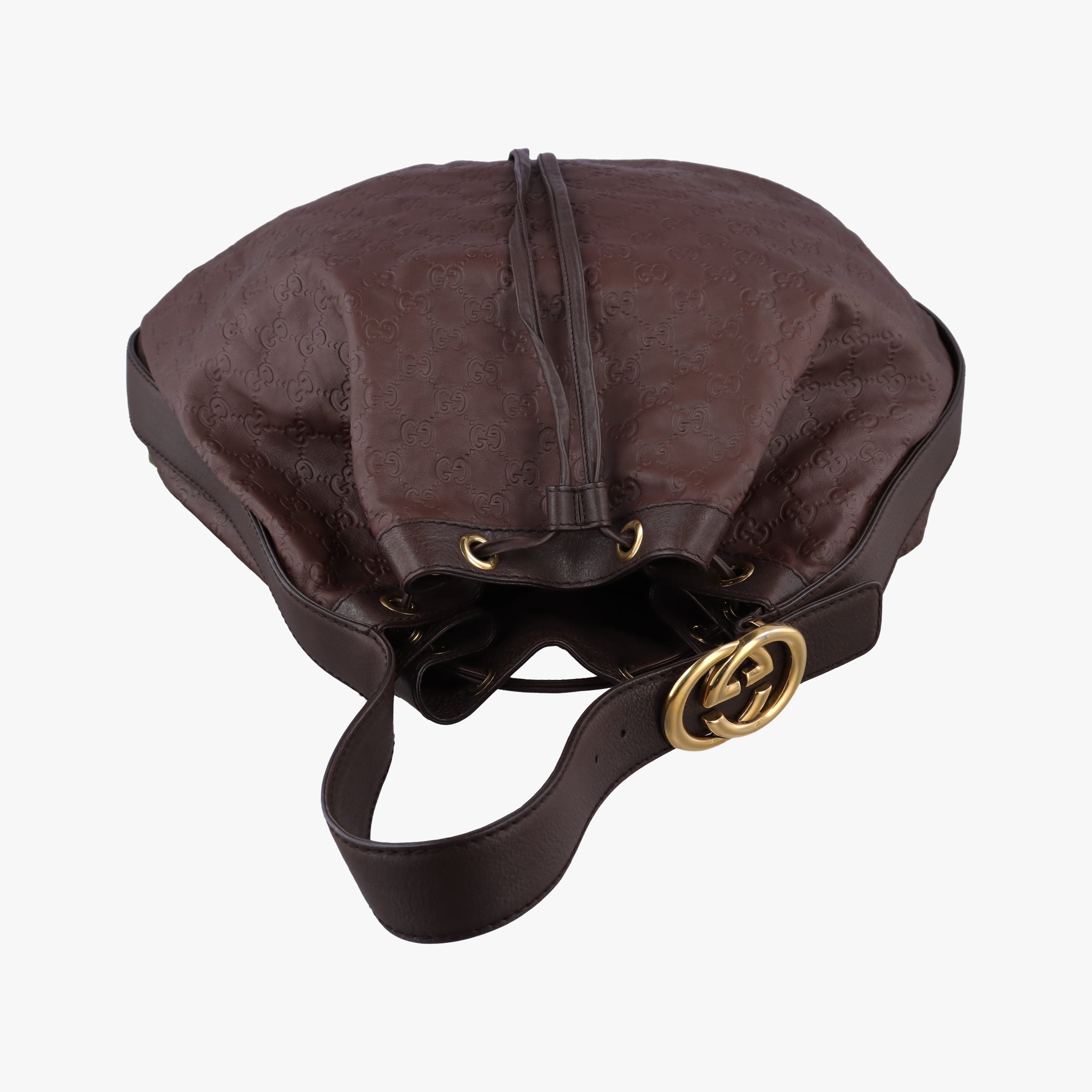 Guccissima Interlocking Icon Hobo Brown leather 223951 D3563587グッチッシマ インターロッキング アイコン ホーボー ブラウン レザー 223951 D3563587