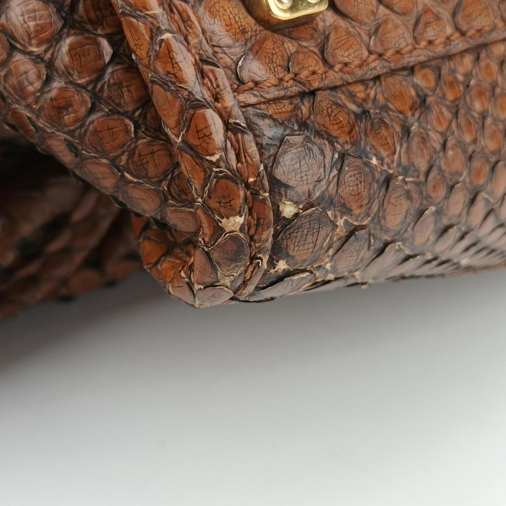 Amazona Brown Python × Nappa Leather 010804アマソナ ブラウン パイソン × レザー 010804