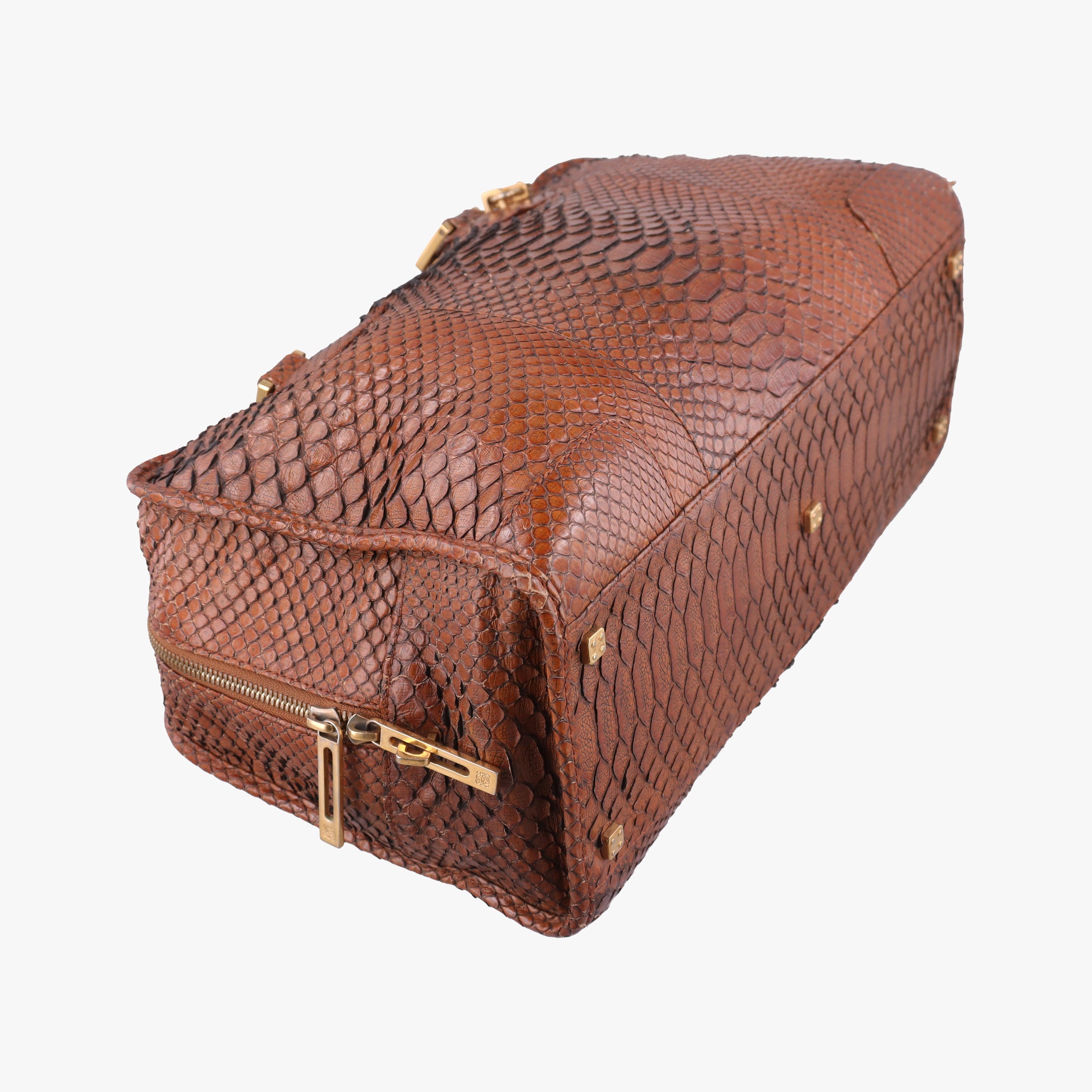 Amazona Brown Python × Nappa Leather 010804アマソナ ブラウン パイソン × レザー 010804