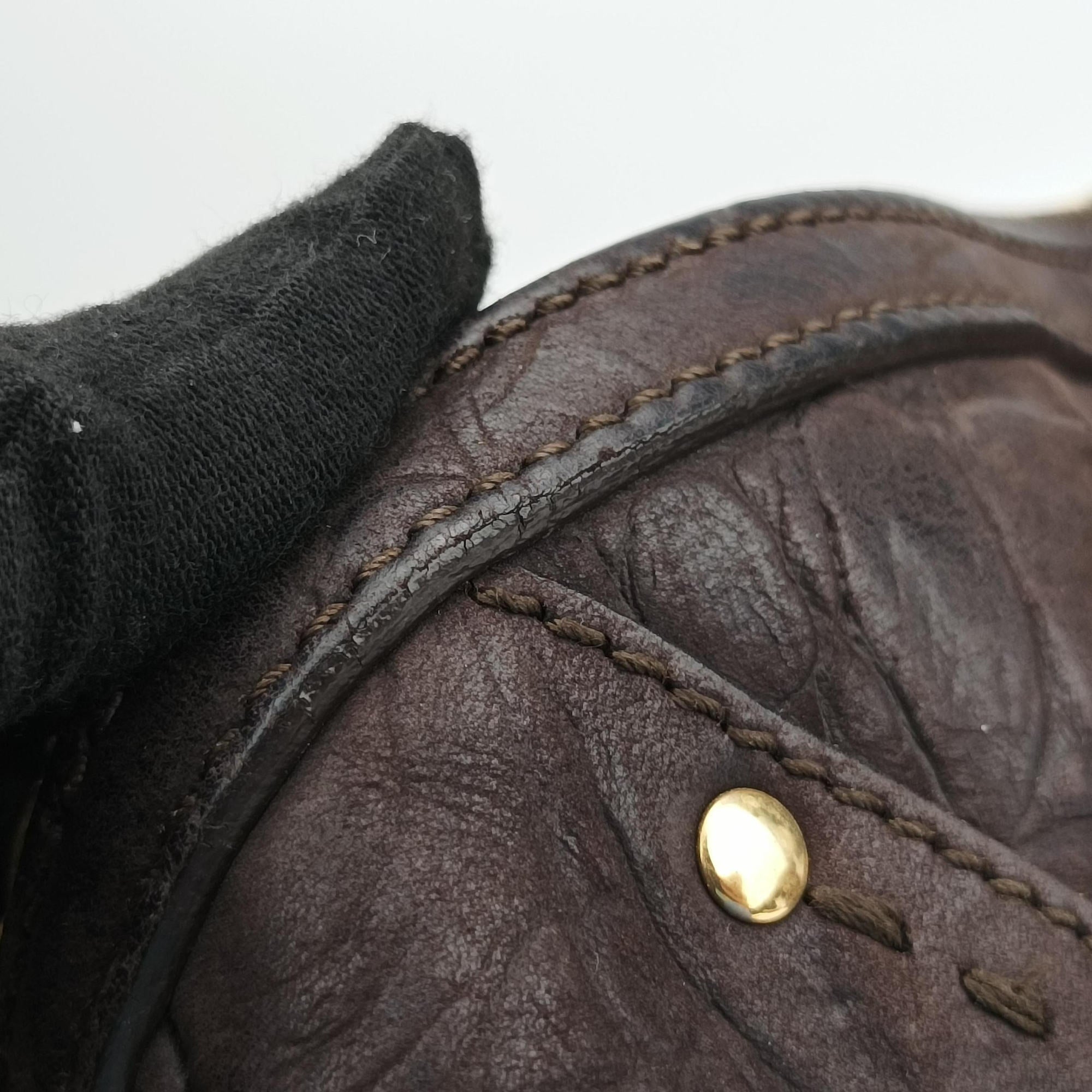 Muse Brown Embossed Leather 297966 297966.486628ミューズ ブラウン 型押しレザー 297966 297966.486628