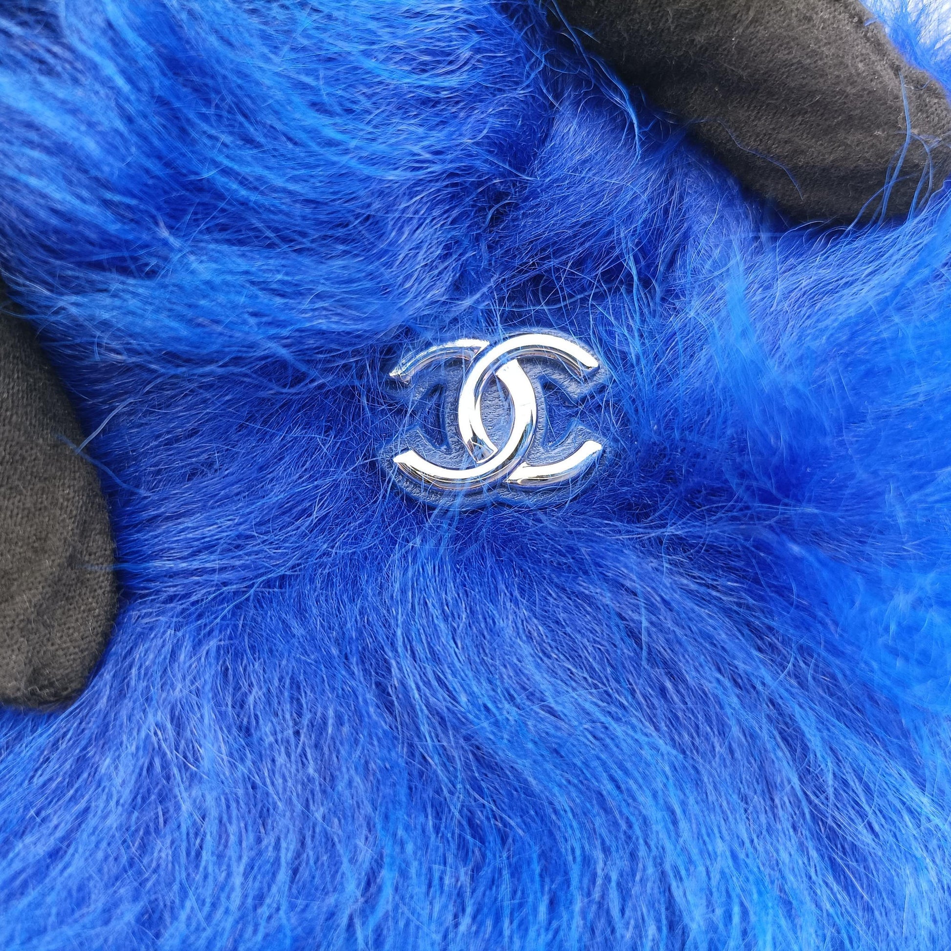 Shearling CC Hook Card Holder Blue wool AP2397 31703534シアリングCCフックカードホルダー ブルー ウール AP2397 31703534